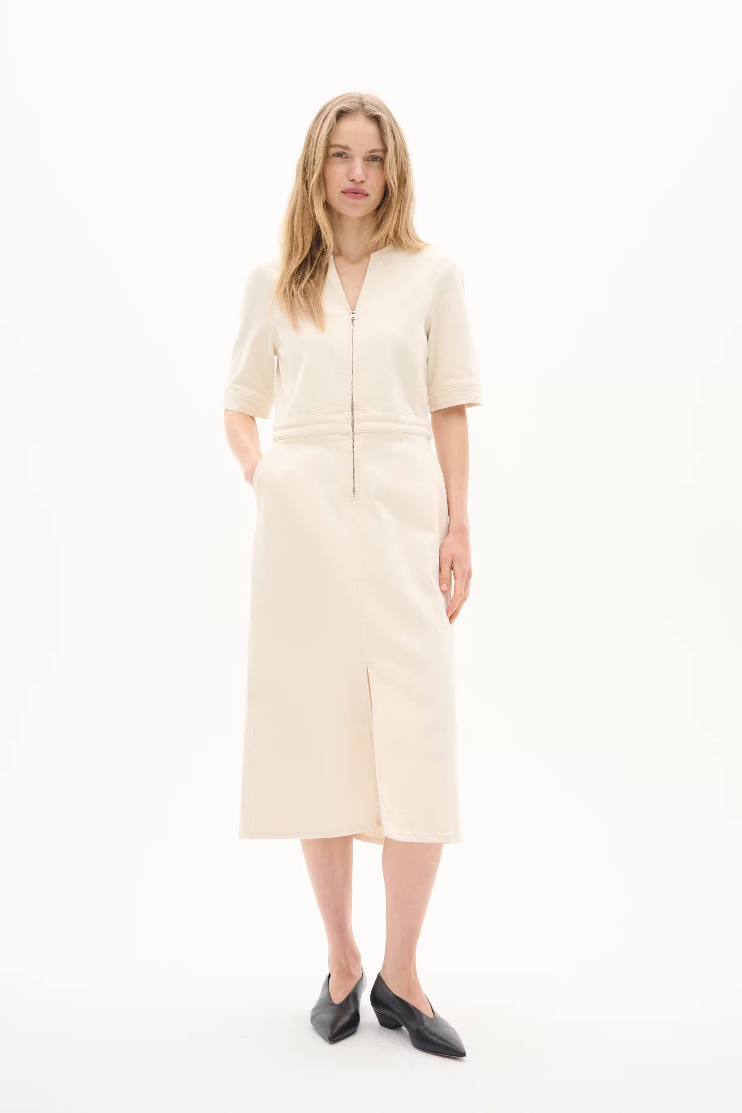 BaccaIW Denim Kleid LOOKBOOK FRONT 30110527-300597