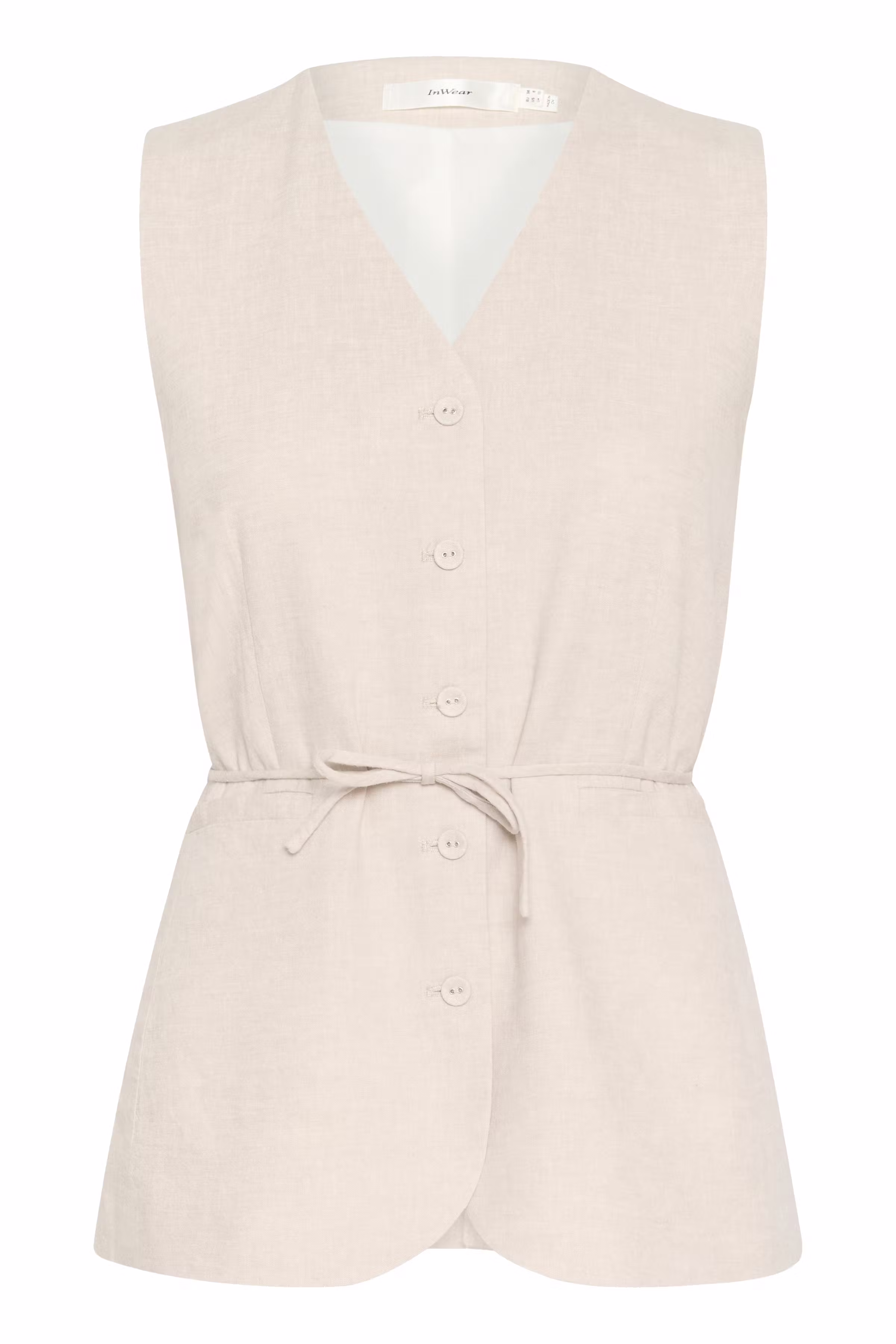FaridaIW Linen Waistcoat PACK FRONT 30110439-1304031