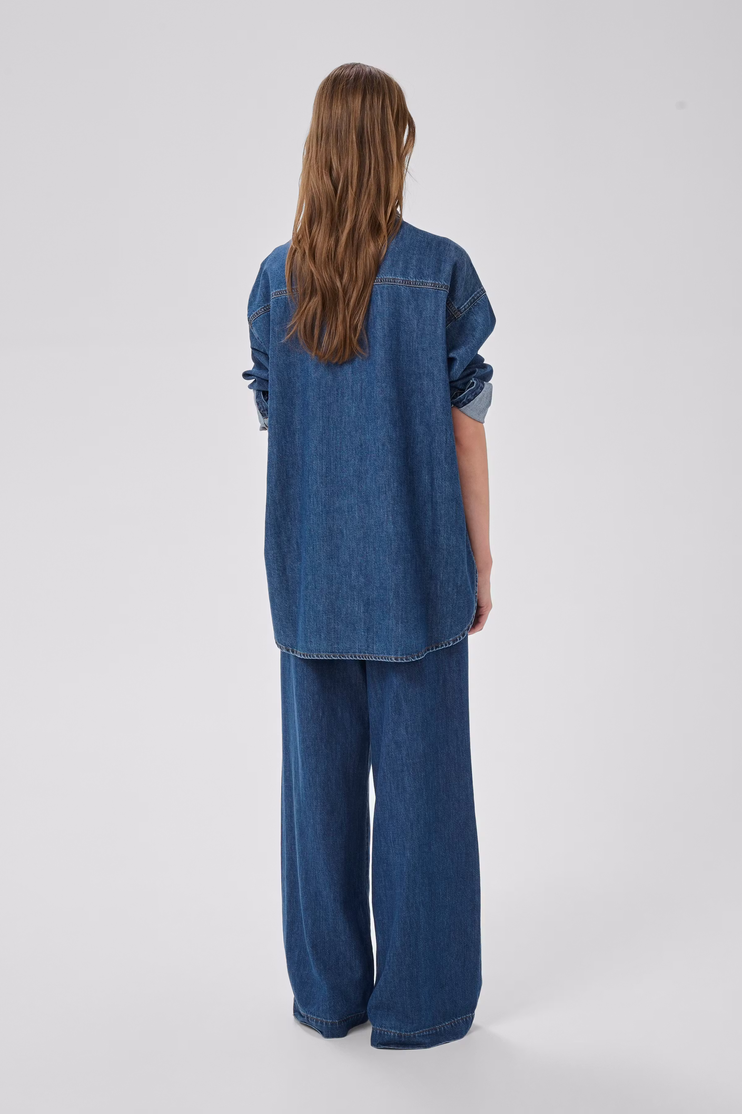 HilmaMW Denim overhemd LOOKBOOK BACK 10705096-100053