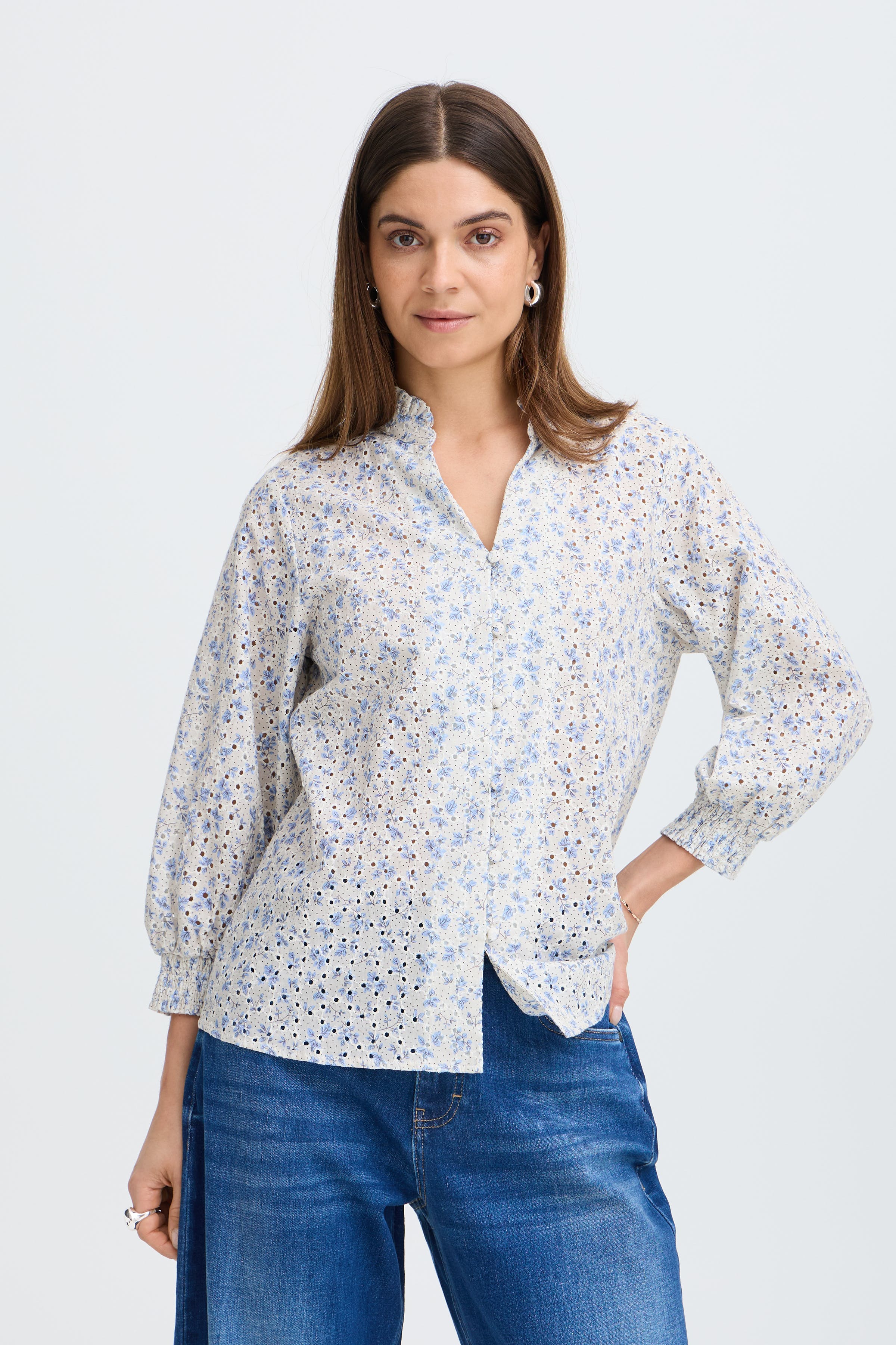 PZDOLORES Bluse LOOKBOOK FRONT 50210667-153930