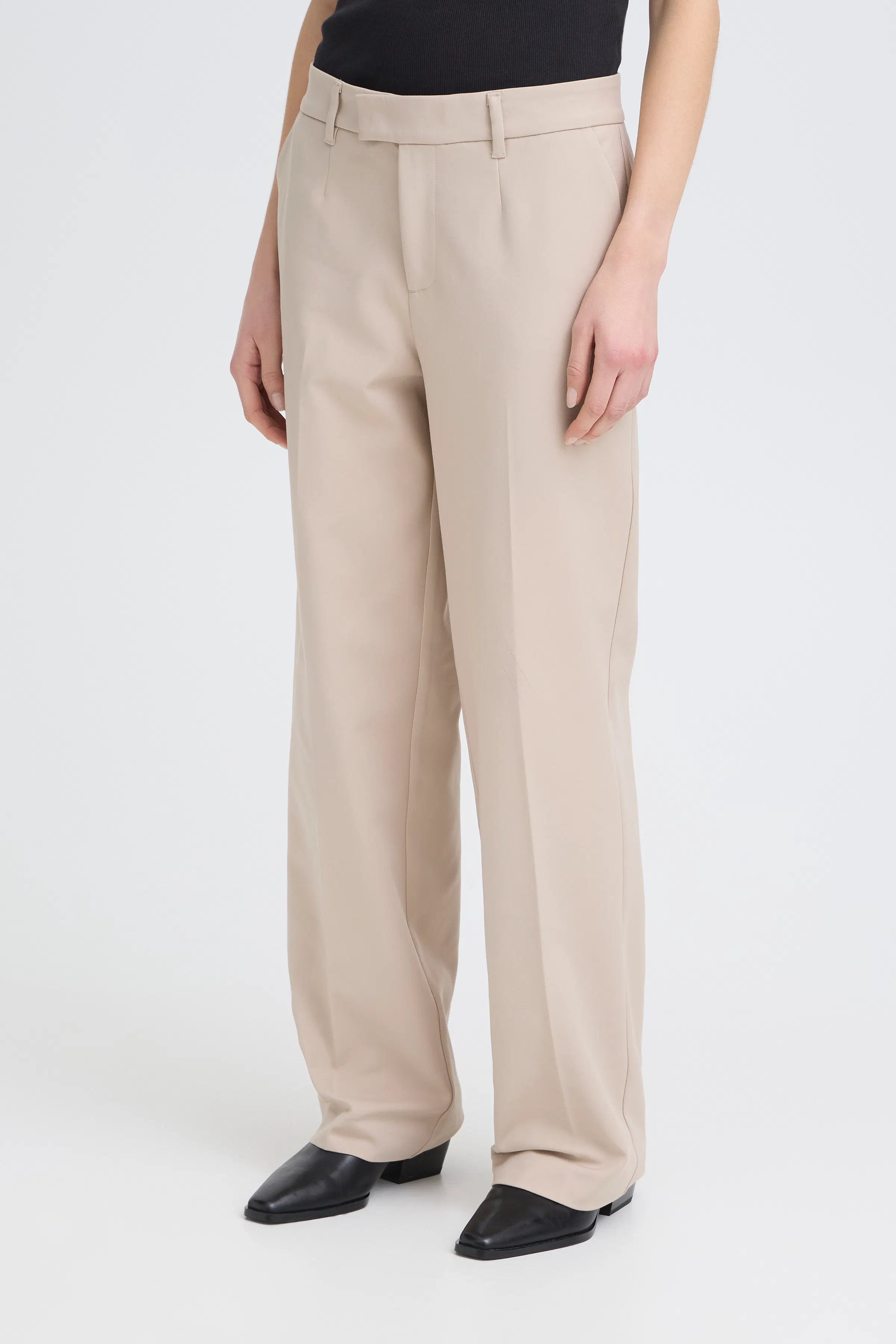 PZBINDY High Waist Wide Leg Bukser LOOKBOOK FRONT 50210334-161103