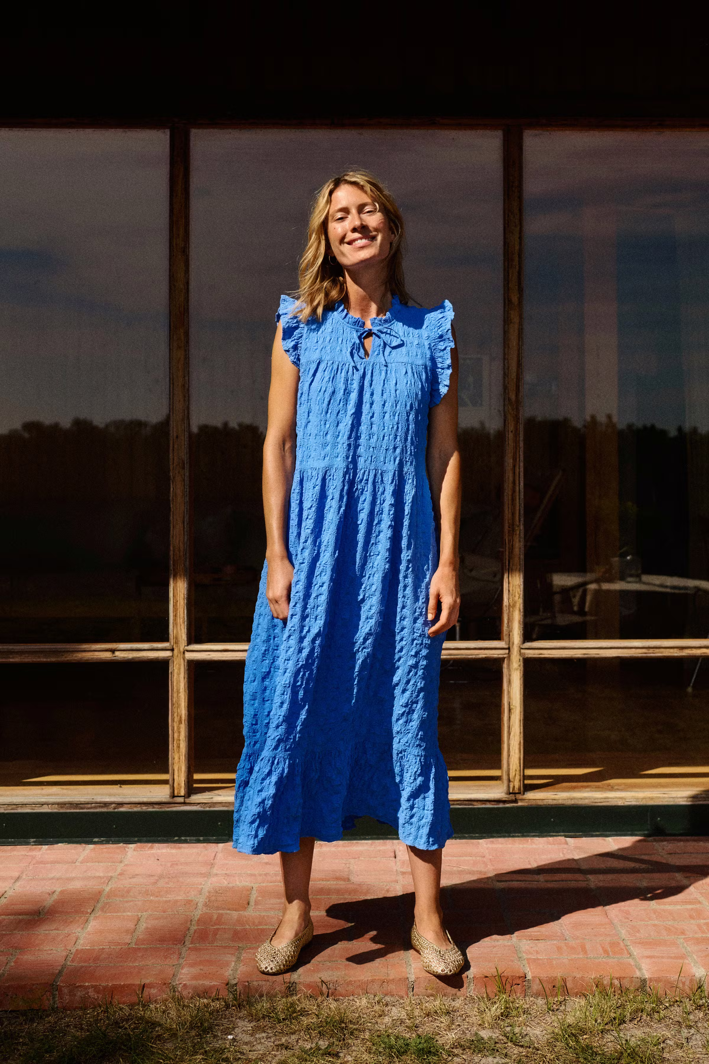 GimalinaPW Long dress with ruffles LOCATION NONE 30308987-174041