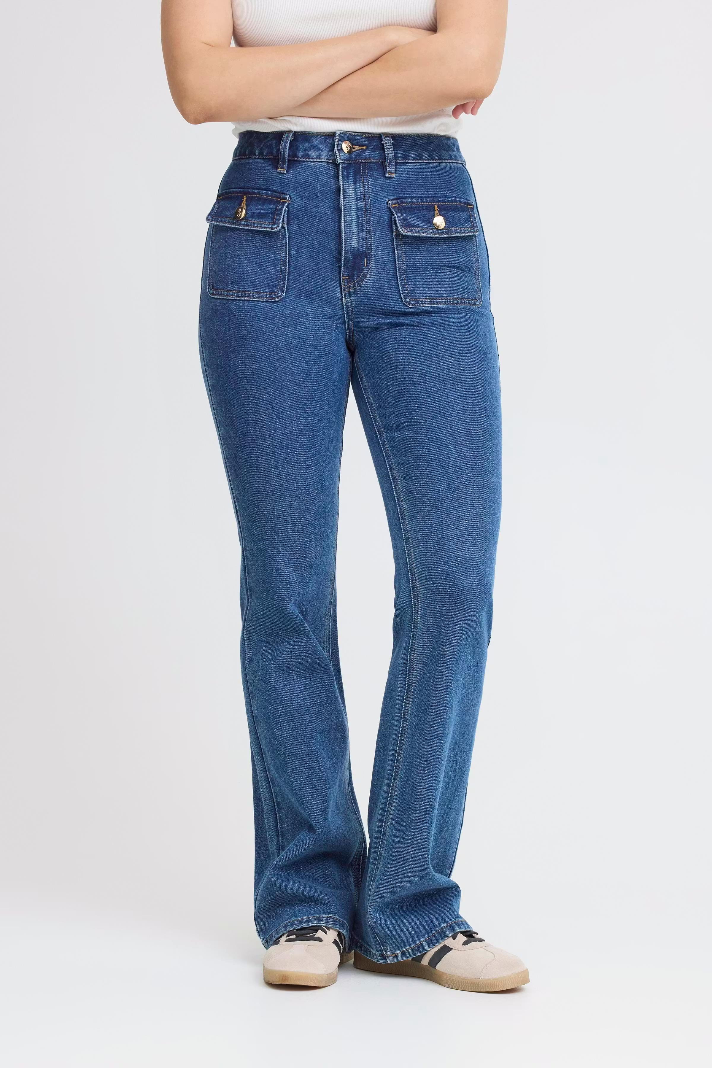 PZCHEL UHW Bootcut Leg LOOKBOOK FRONT 50209175-200005