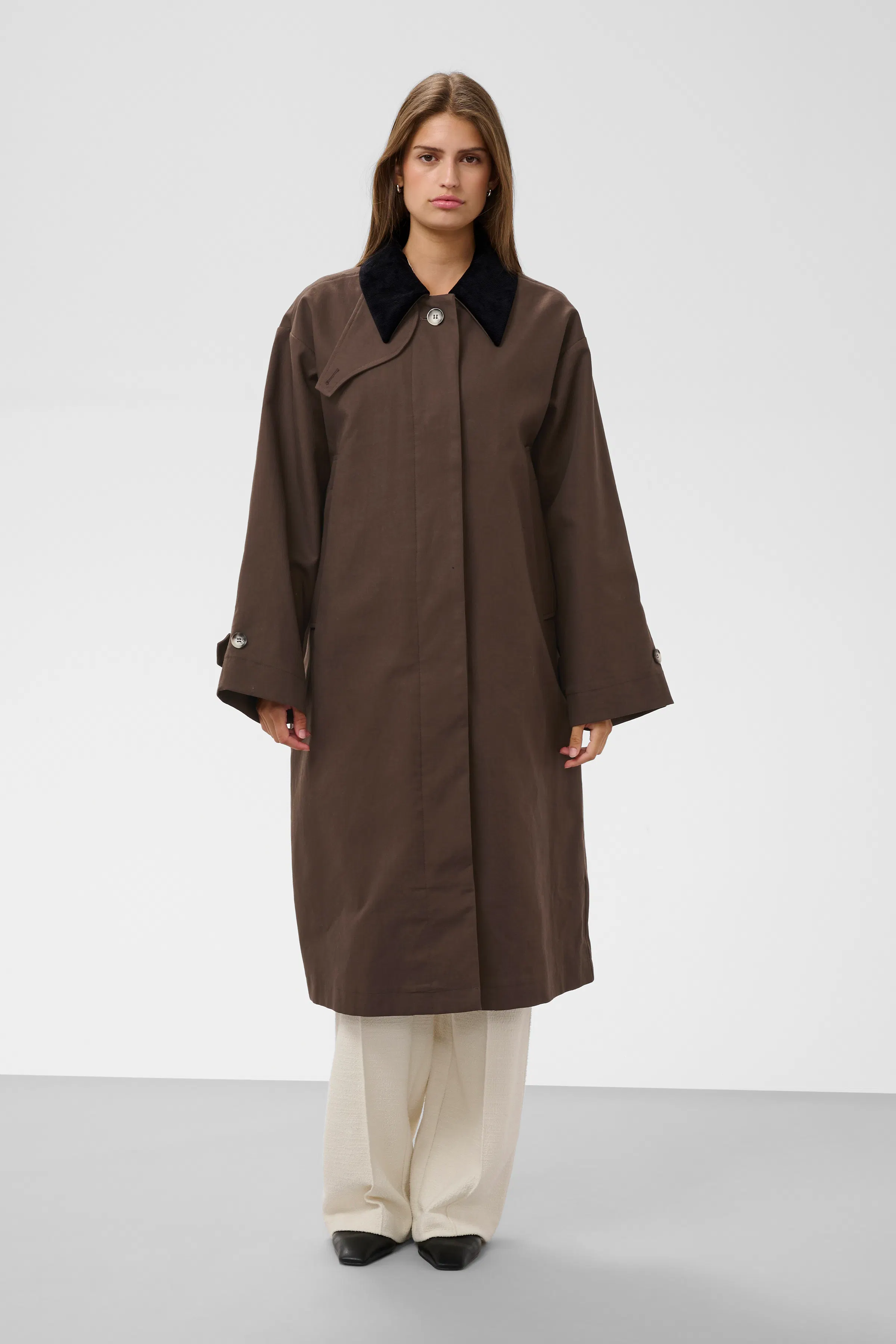 SLFiorella Leather jacket in chocolate torte / brown colour