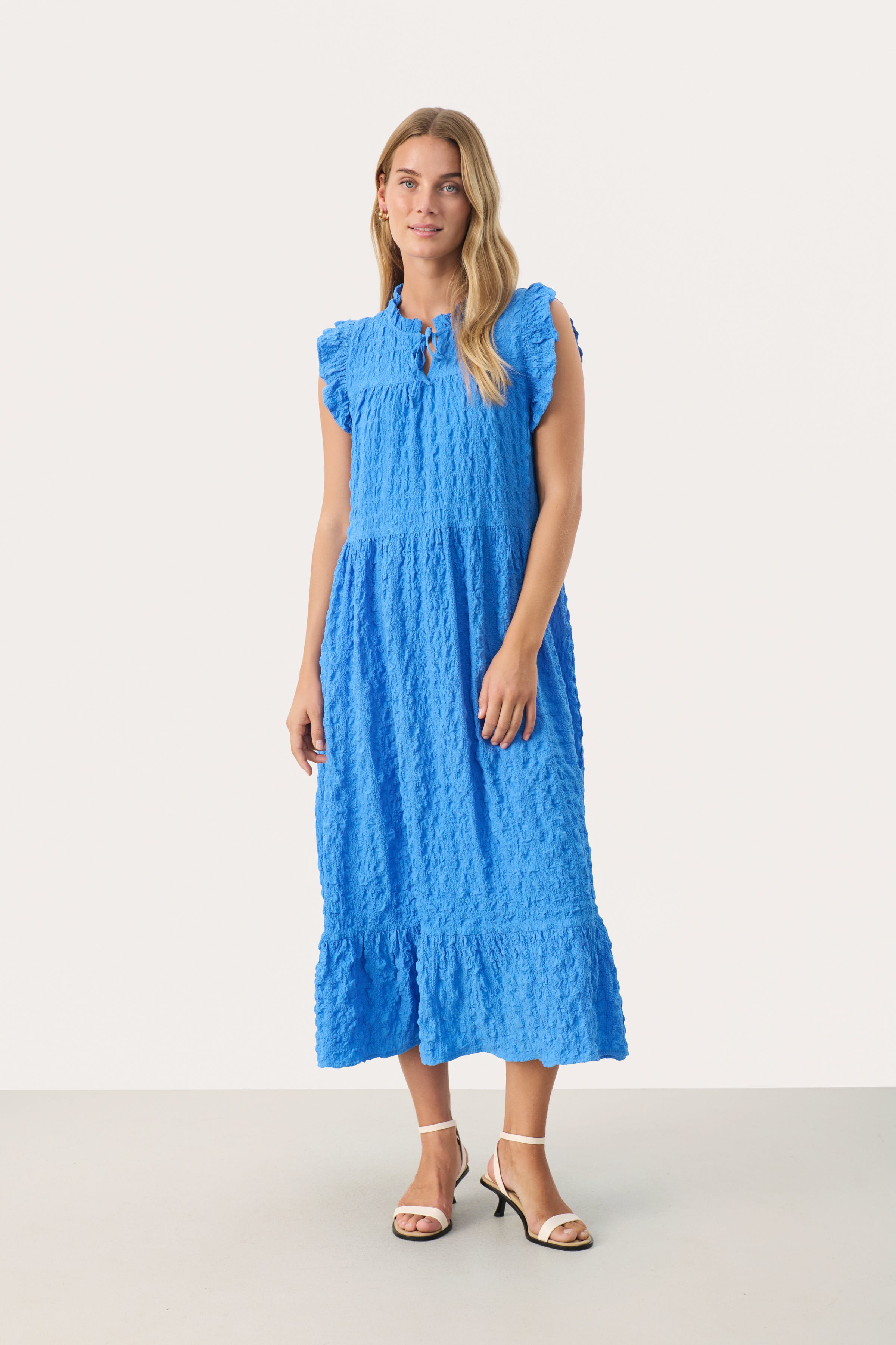 GimalinaPW Lange jurk met ruches LOOKBOOK FRONT 30308987-174041