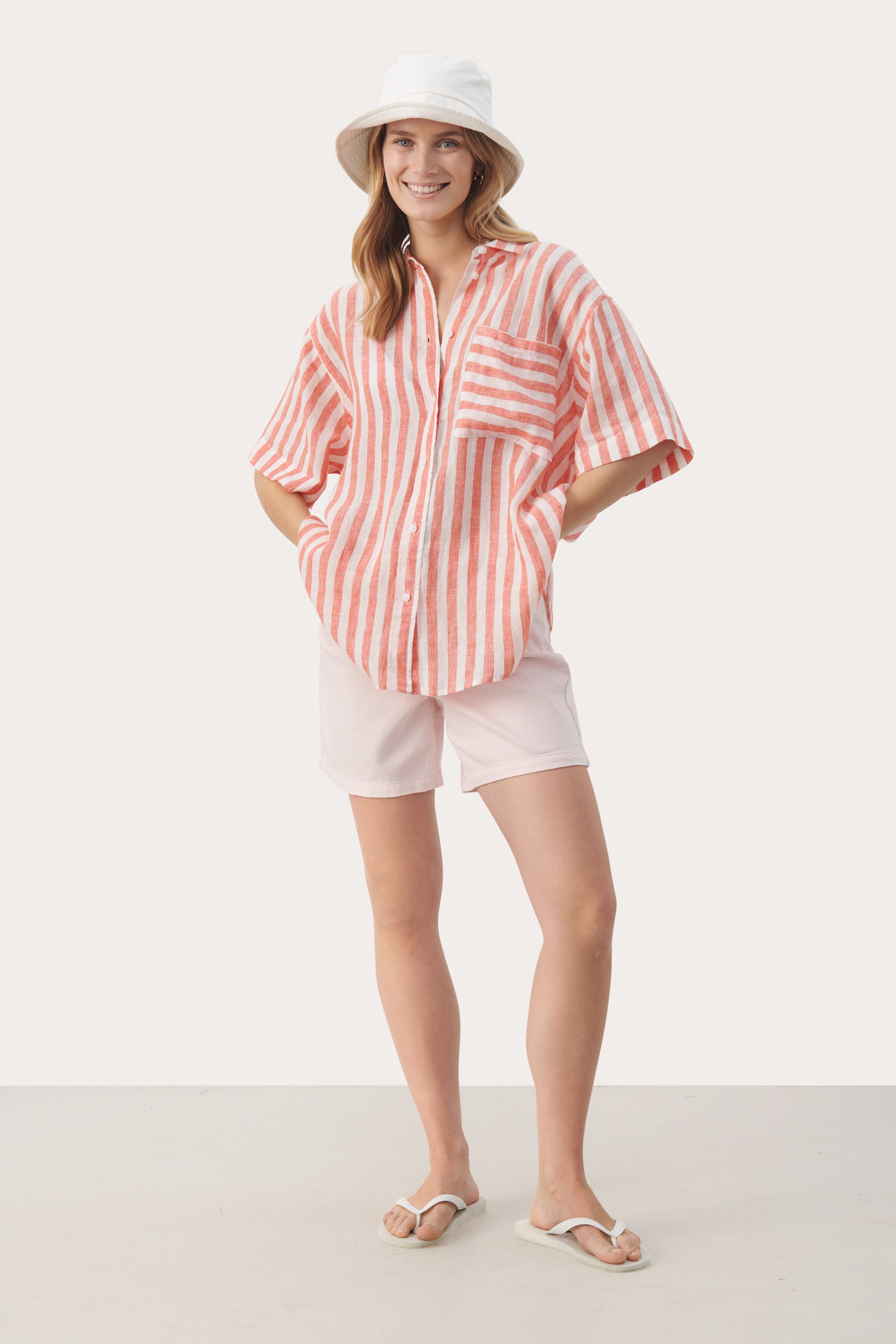 GarinePW Kortærmet hørskjorte LOCATION NONE 30308749-302909