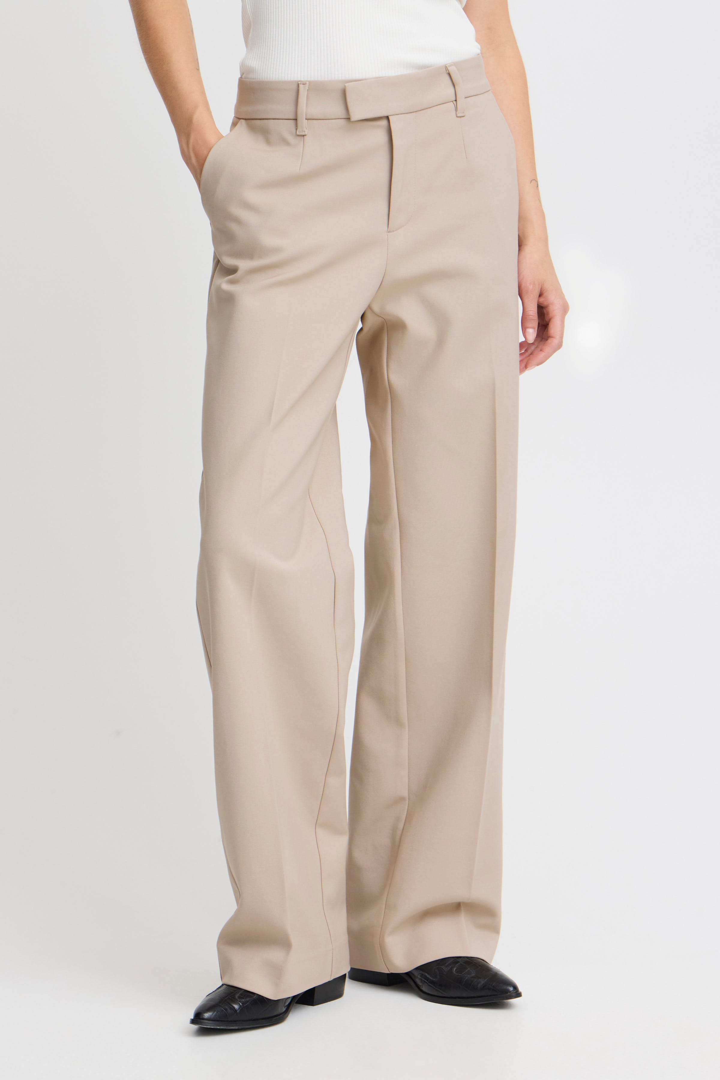 PZBINDY High Waist Wide Leg Bukser LOOKBOOK FRONT 50206519-161305