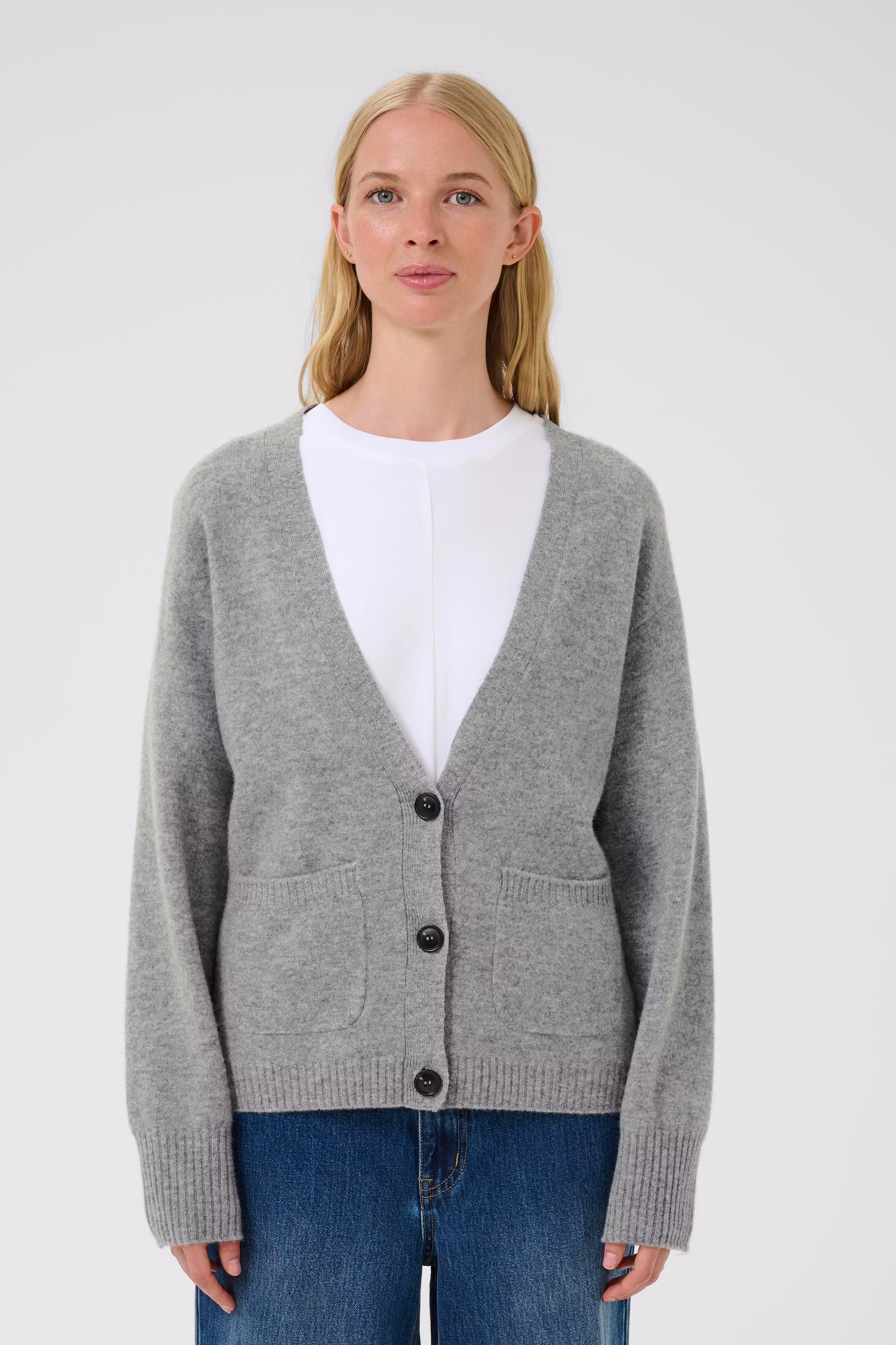 KBAnemone Cardigan i 100% uld LOOKBOOK FRONT 10105774-103702