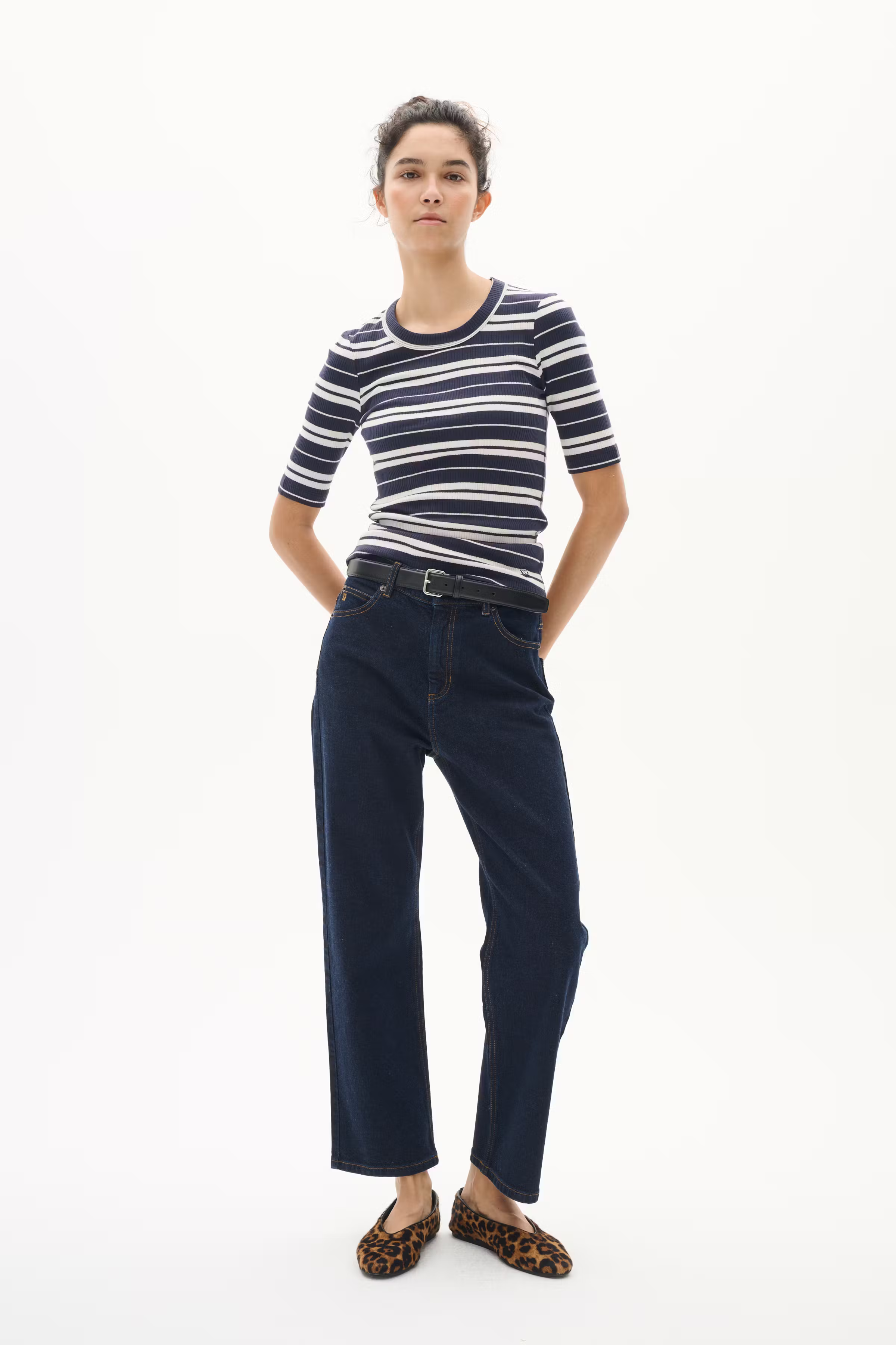 DagnaIW Striped T-shirt LOOKBOOK FRONT 30107269-303827