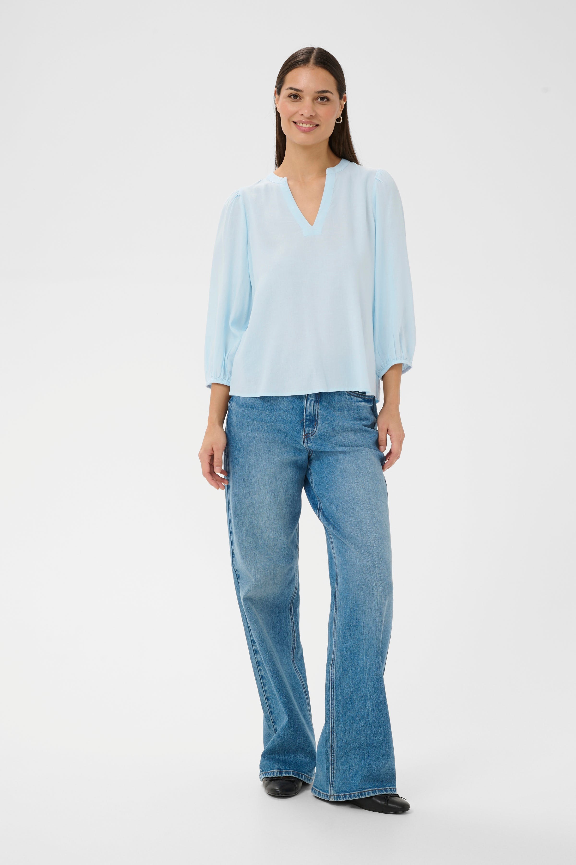 KAmilia Linne Top LOOKBOOK FRONT 10511457-144005