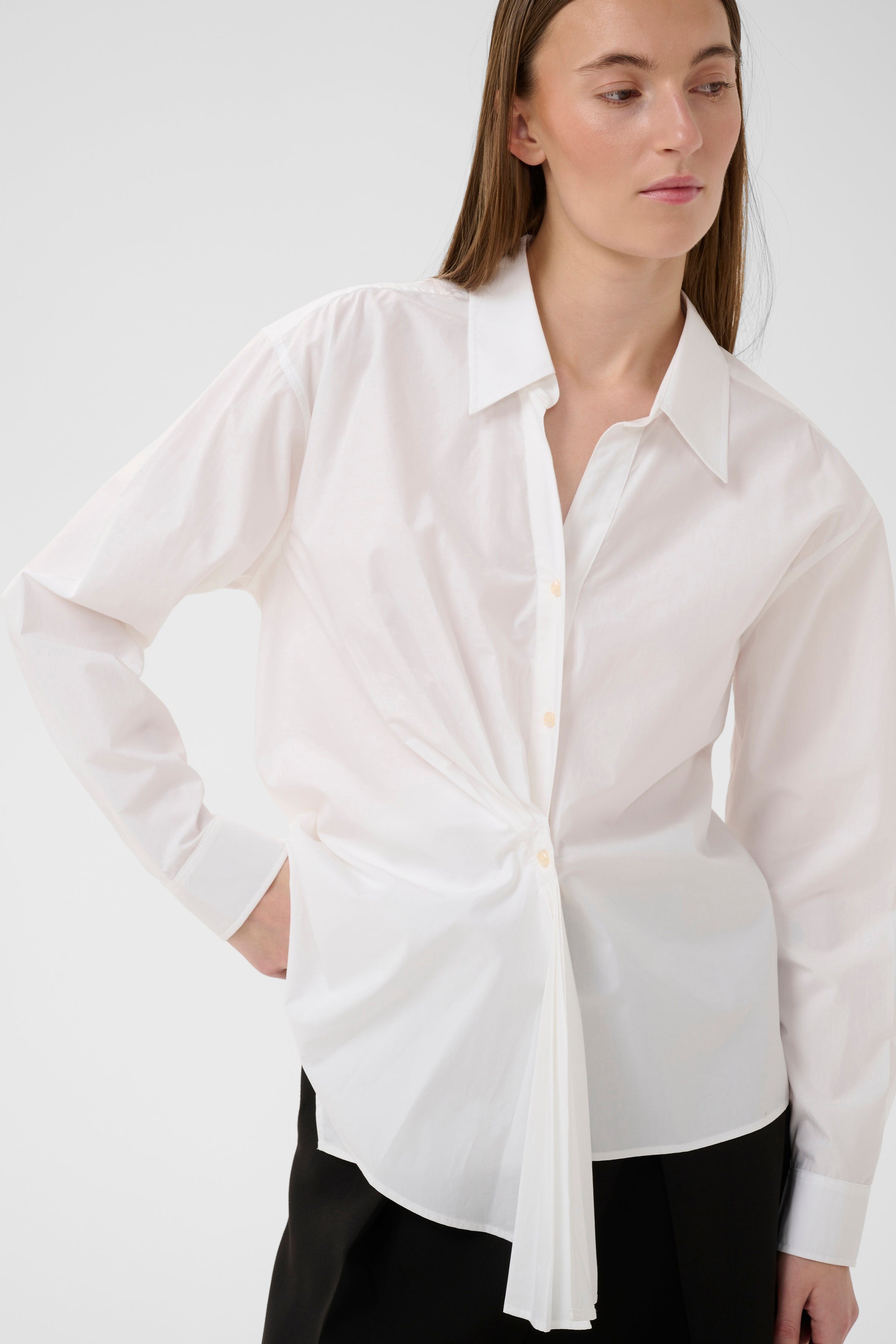 LELOIW Pleated Overhemd LOOKBOOK DETAIL 30112453-300001