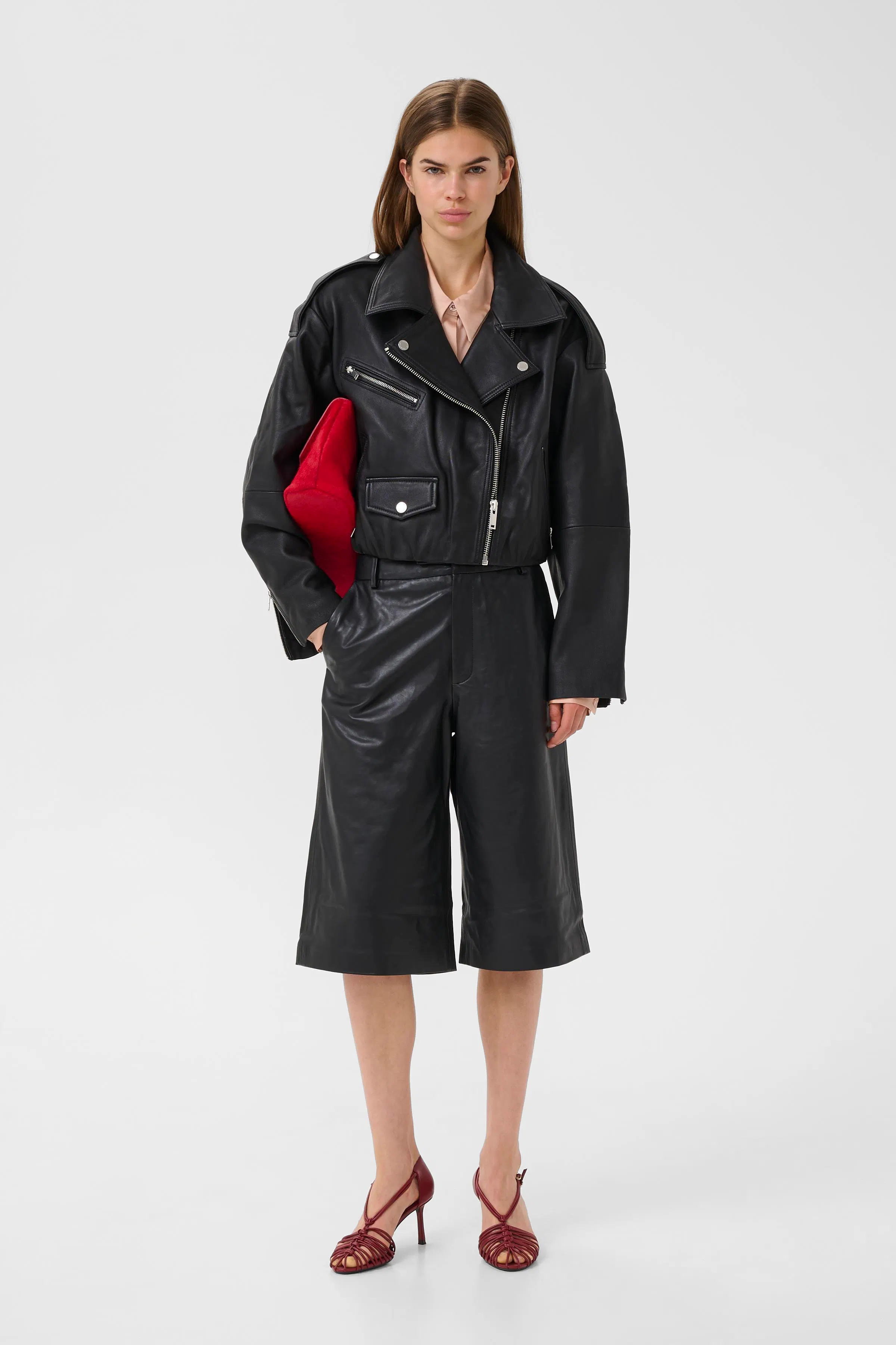 NaomiGZ Leather jacket in black lamb leather
