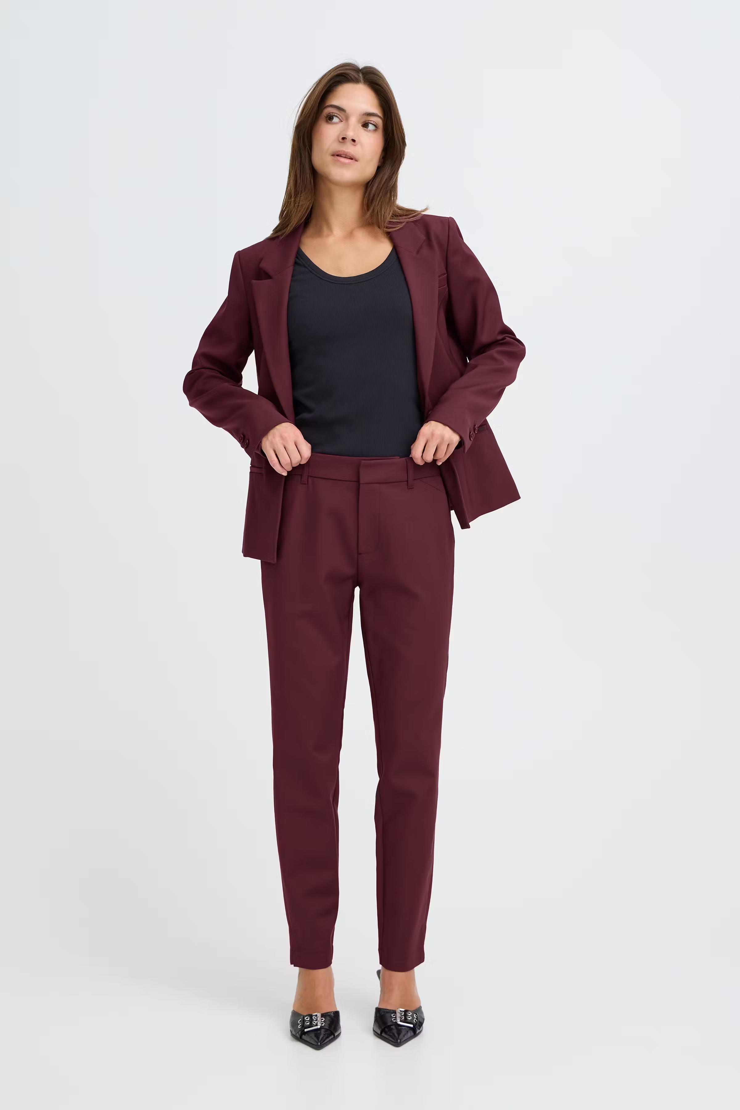 PZBINDY High Waist, Ankle Skinny Leg Byxor LOOKBOOK FRONT 50210331-191718