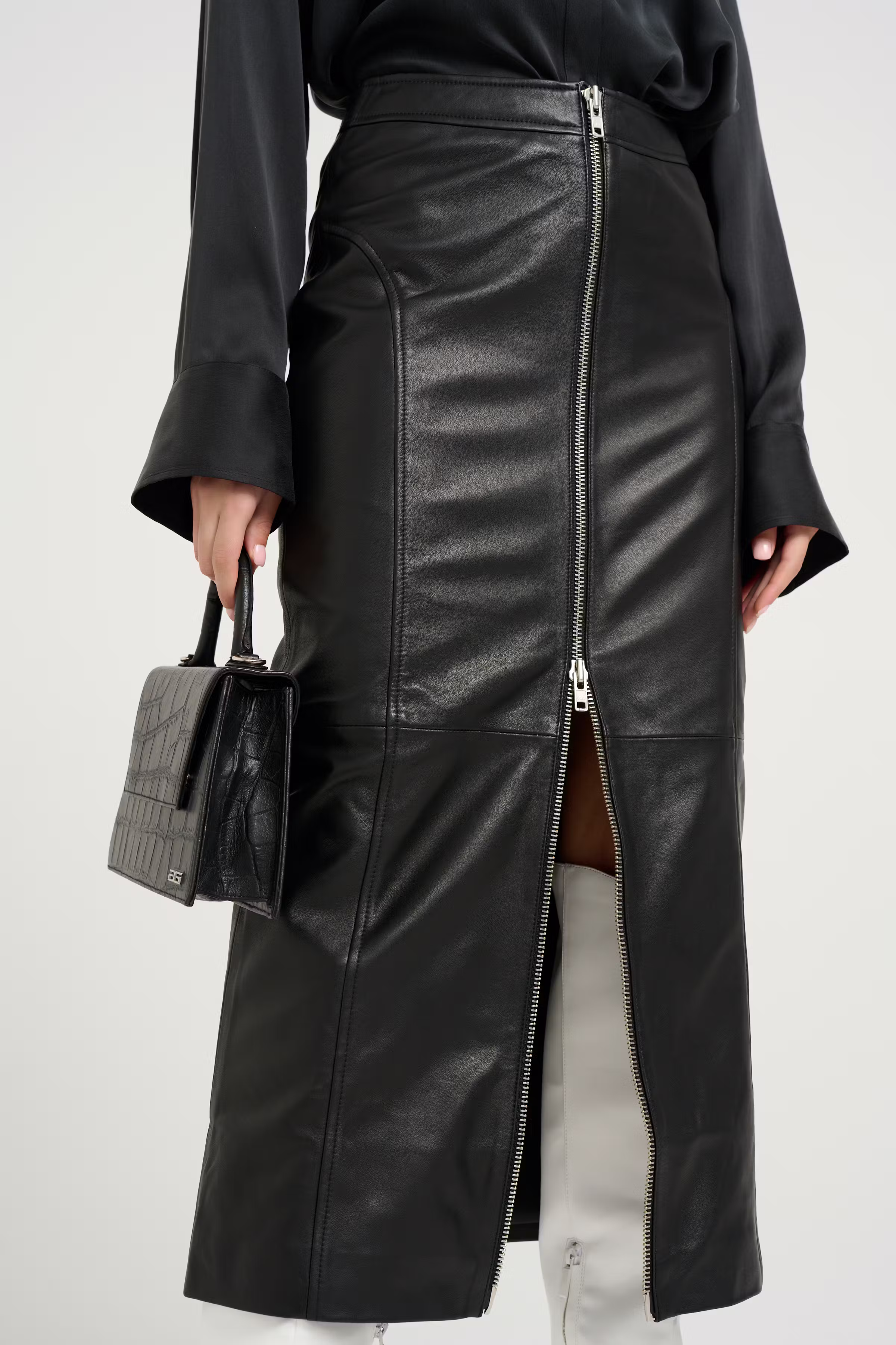 KhalieGZ Lædernederdel LOOKBOOK DETAIL 10909782-100017