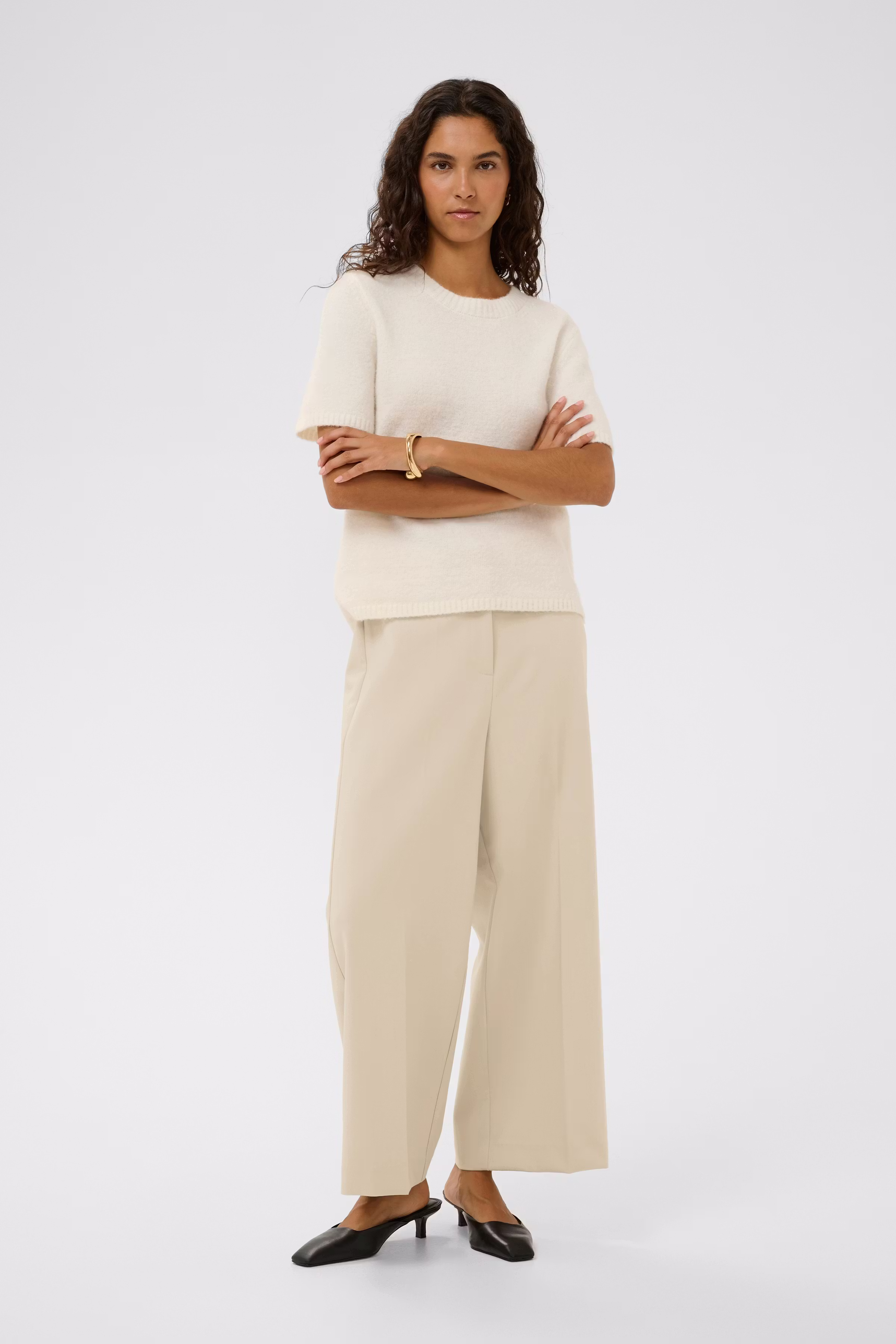 SLCorinne Cropped Trousers LOOKBOOK FRONT 30407013-130401