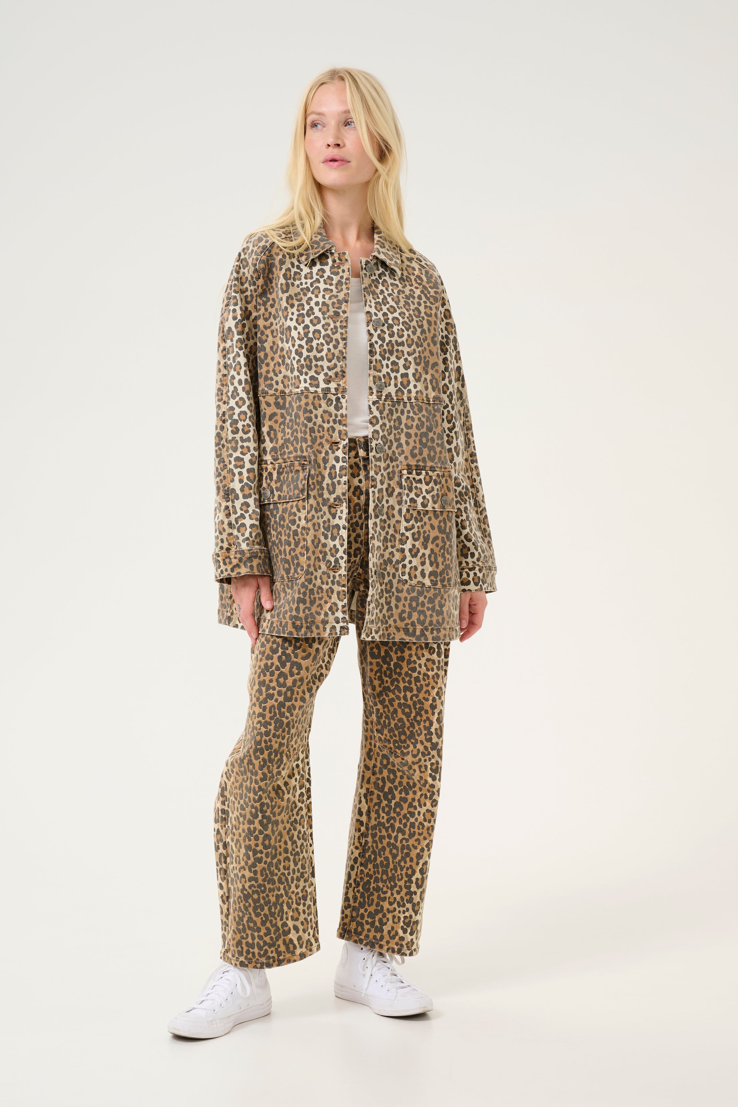 CUaliena Leopard Skjortajakke LOOKBOOK FRONT 50111657-107355