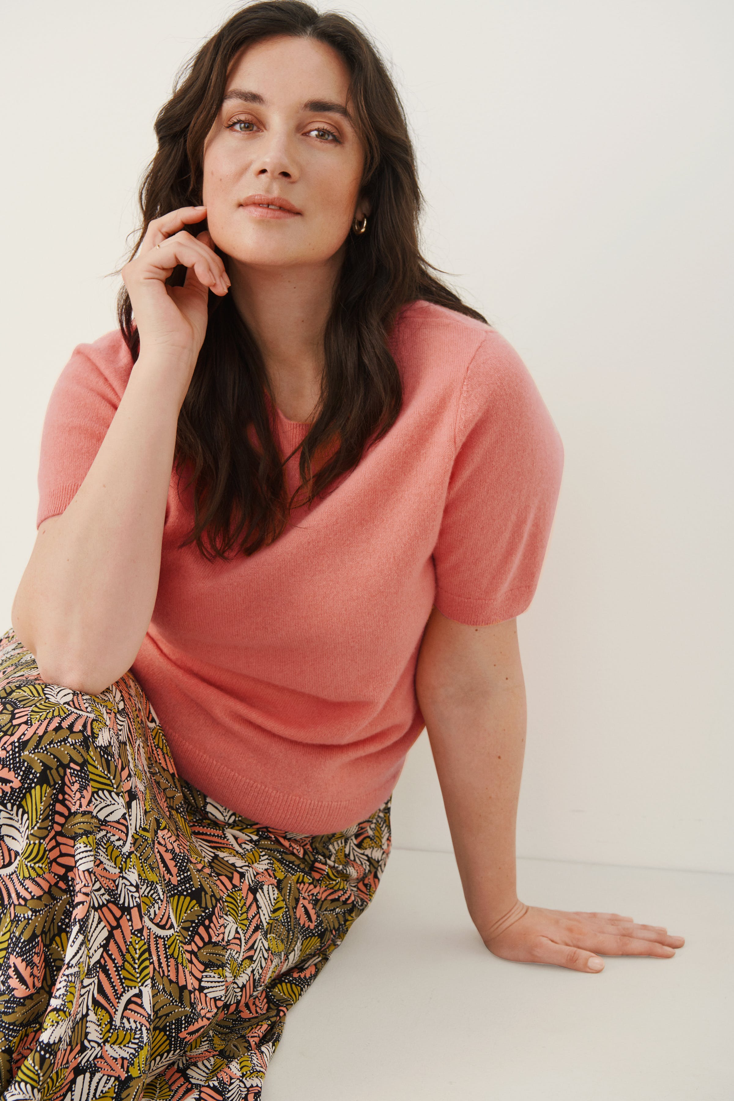 EverlottaPW Kortærmet cashmerestriktrøje LOCATION NONE 30307338-161532