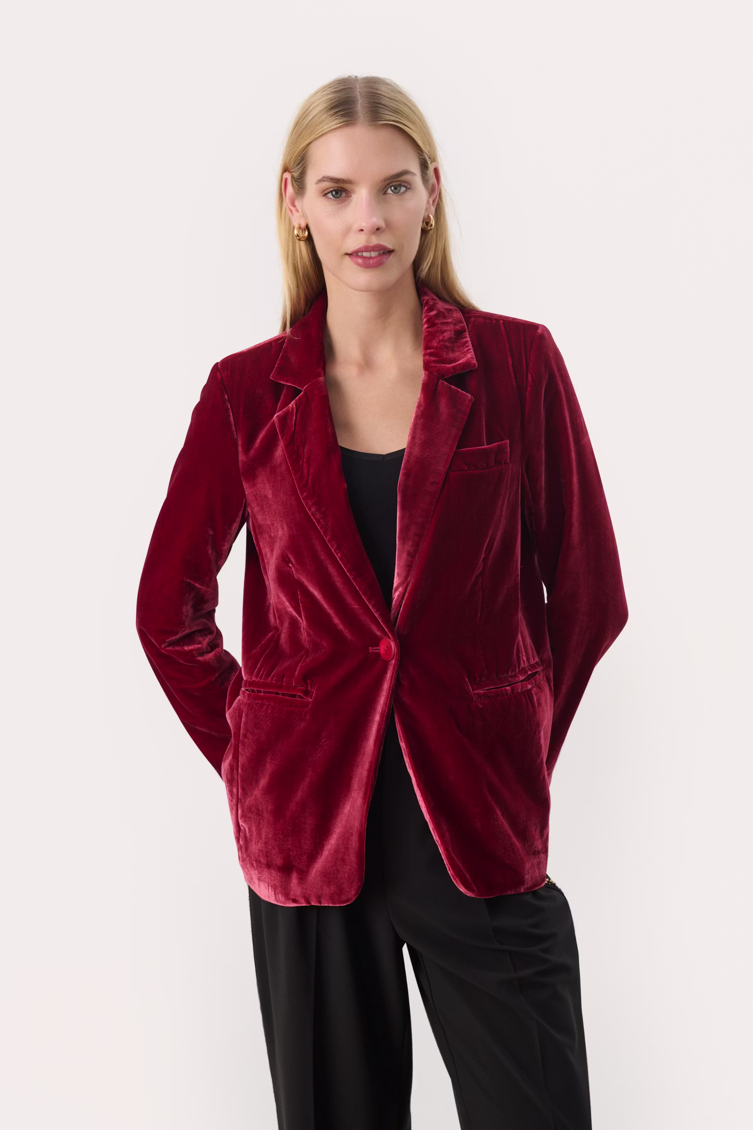 LorettaPW Velour Blazer LOOKBOOK FRONT 30308865-191653