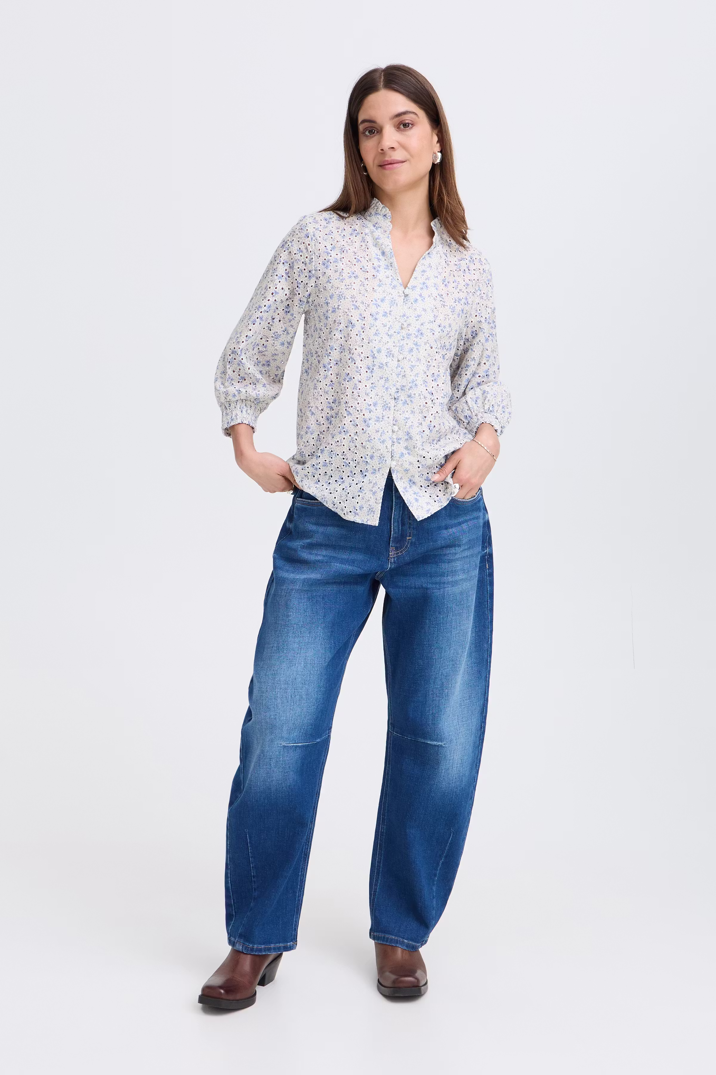PZDOLORES Bluse LOOKBOOK FRONT 50210667-153930