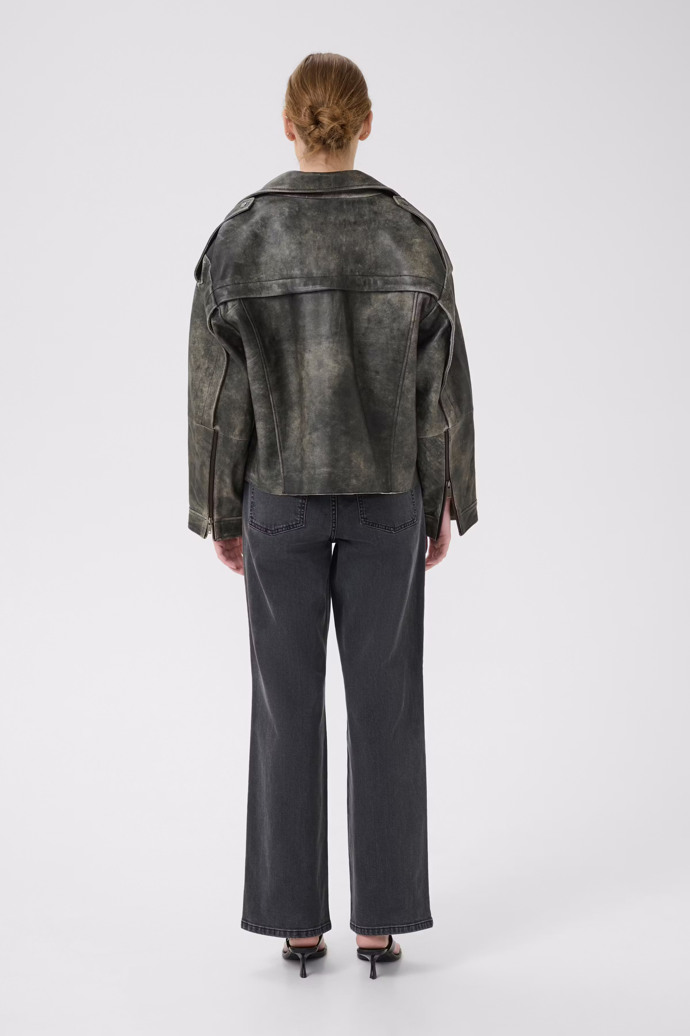 GZjaggy Leren jas LOOKBOOK BACK 10910027-105760