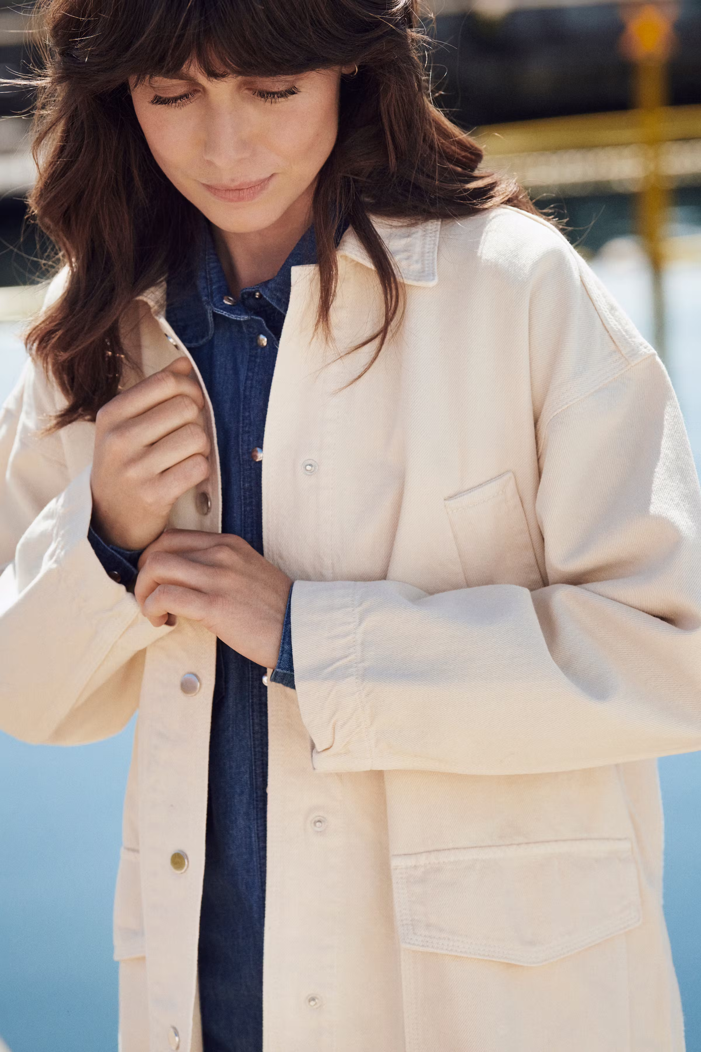 ElmiraPW Oversize denimjakke LOCATION NONE 30308245-120304