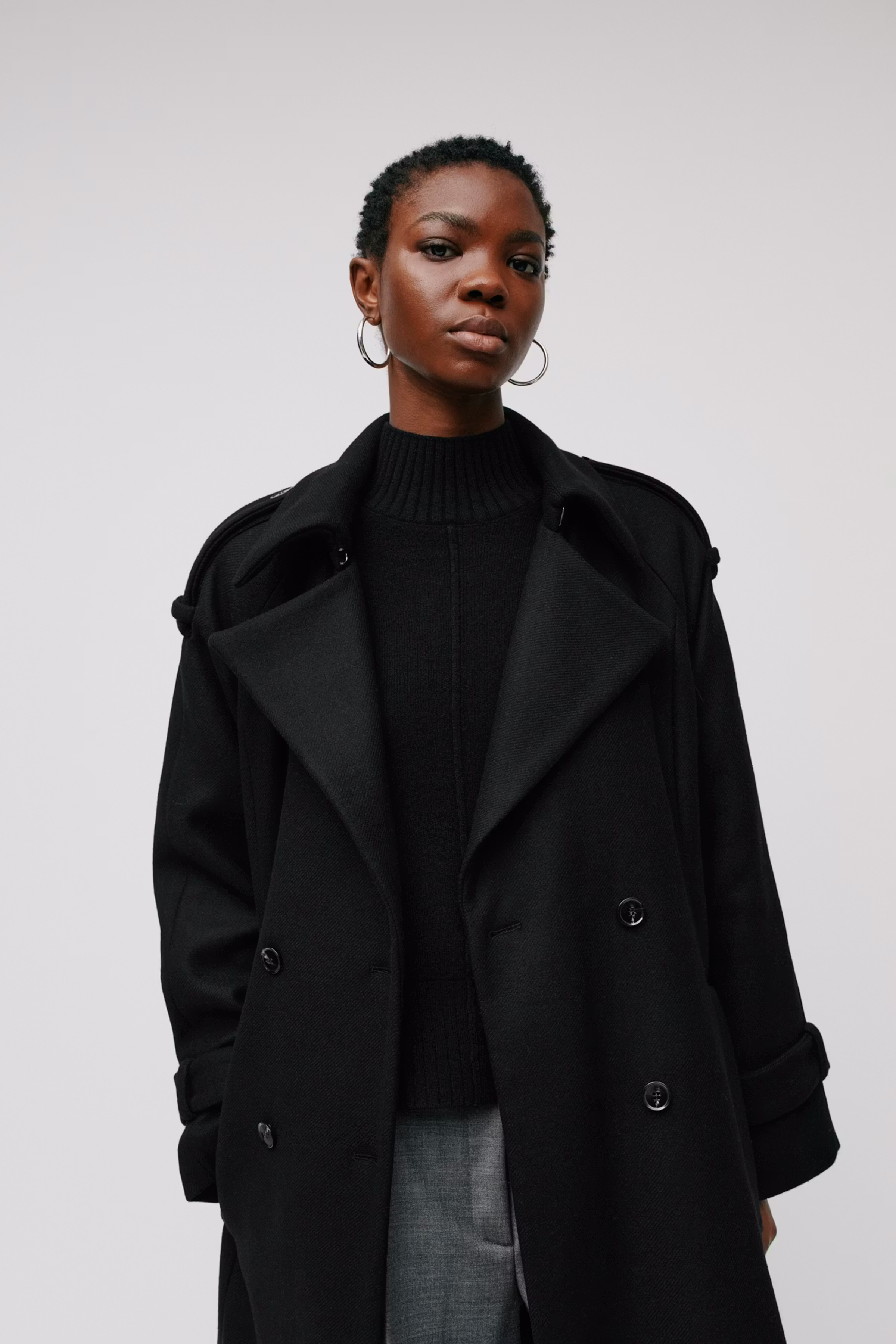 CAROLINE Coat LOOKBOOK FRONT 30600182-BK999