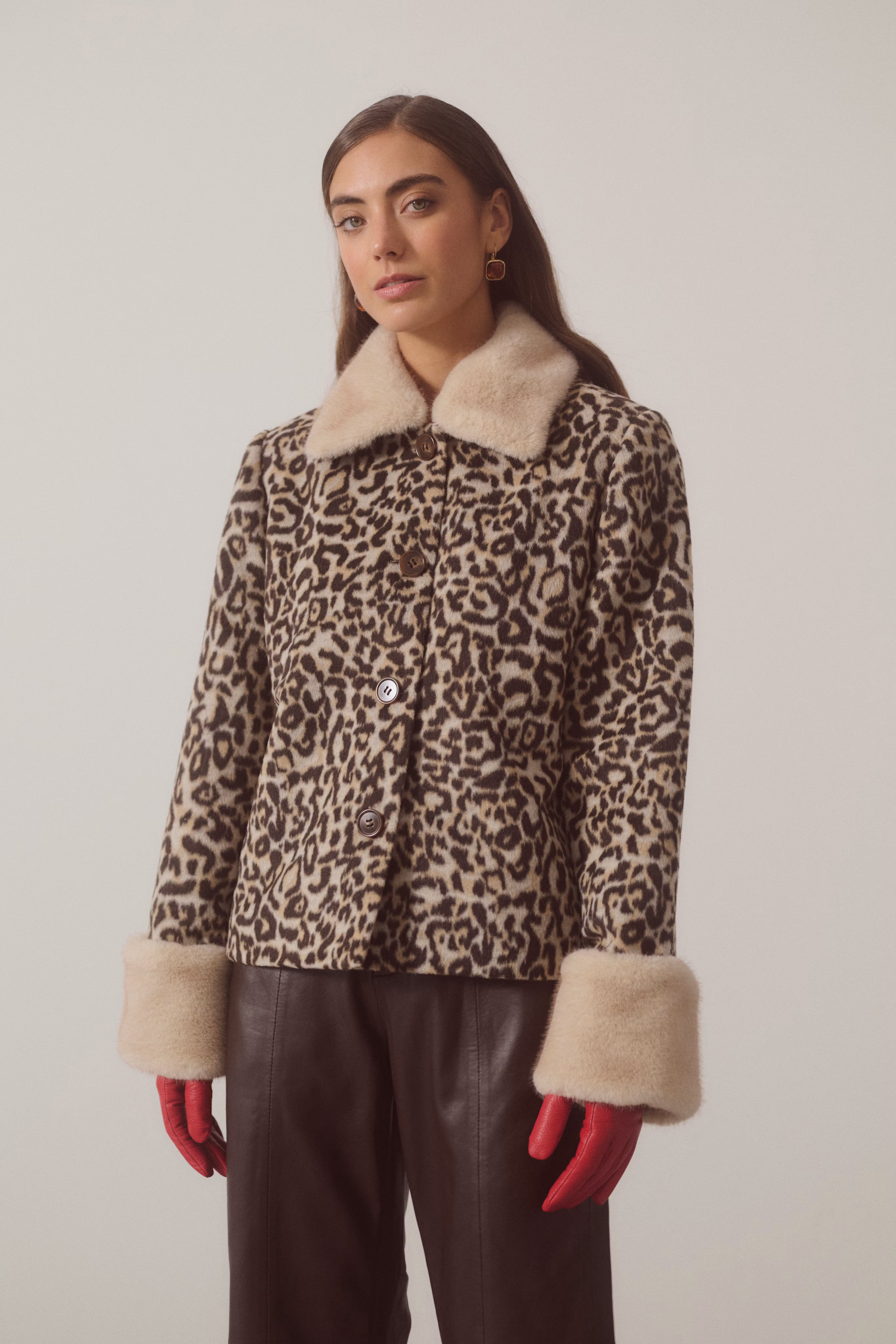 CUGIA Faux fur leopardjakke
 LOCATION NONE 50114135-900014860