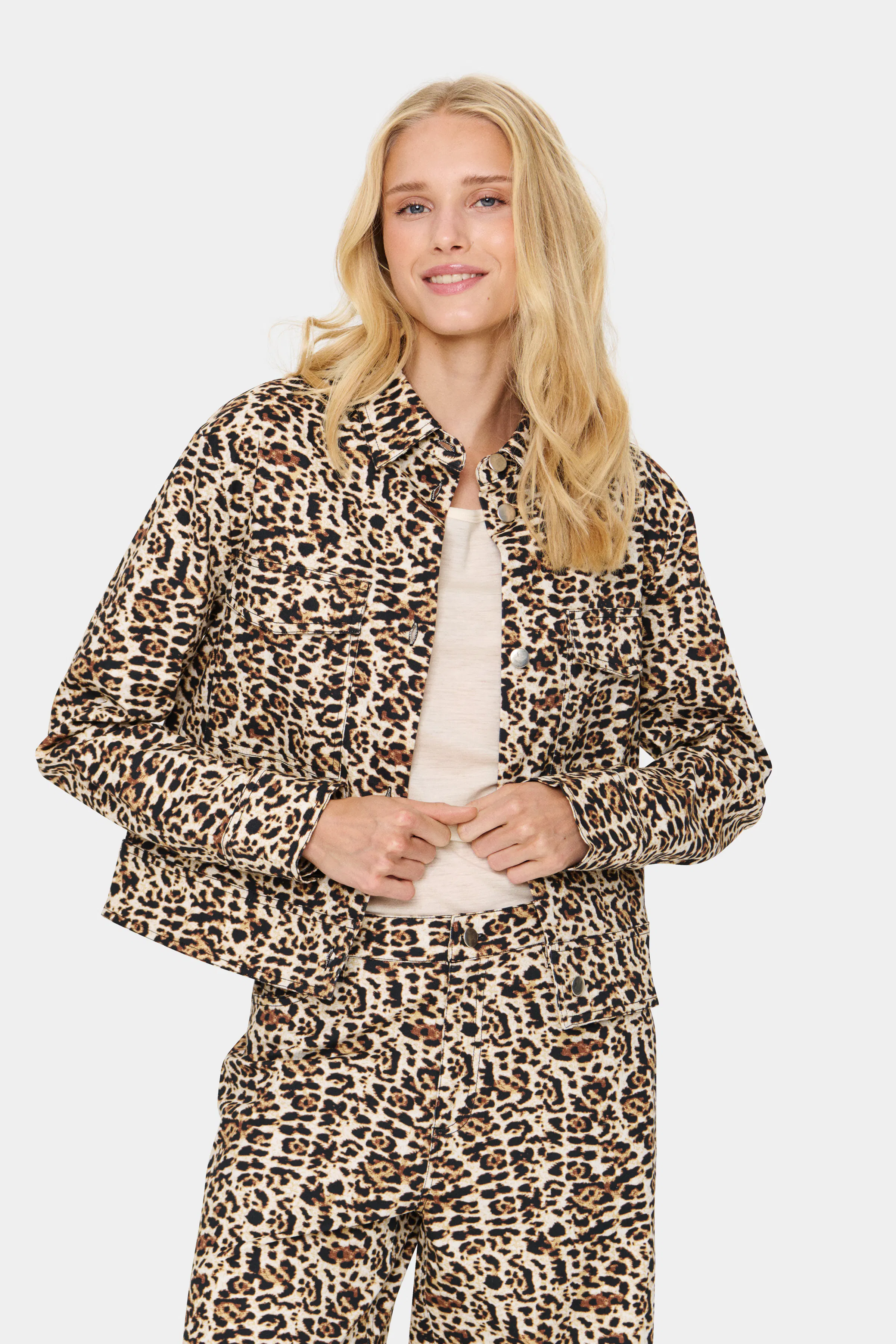 ZeekaSZ Leopard Casual Jacke LOOKBOOK FRONT 30514043-303847