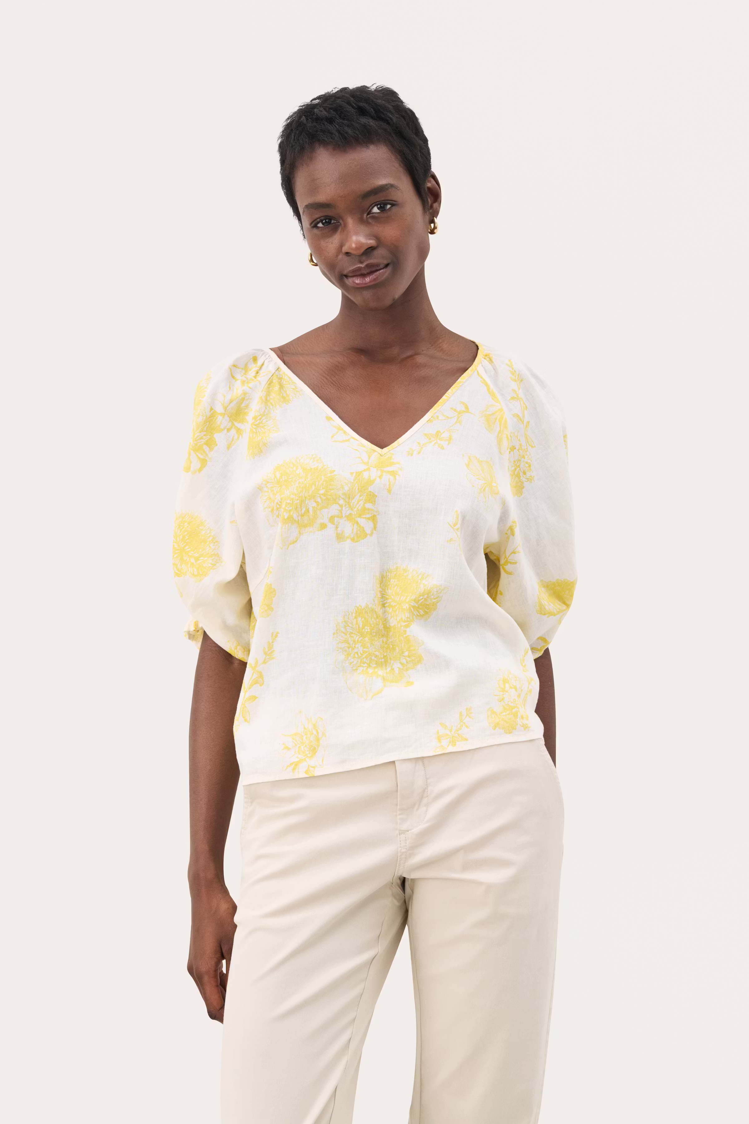 RosalynPW Leinen Bluse LOOKBOOK FRONT 30309625-303793