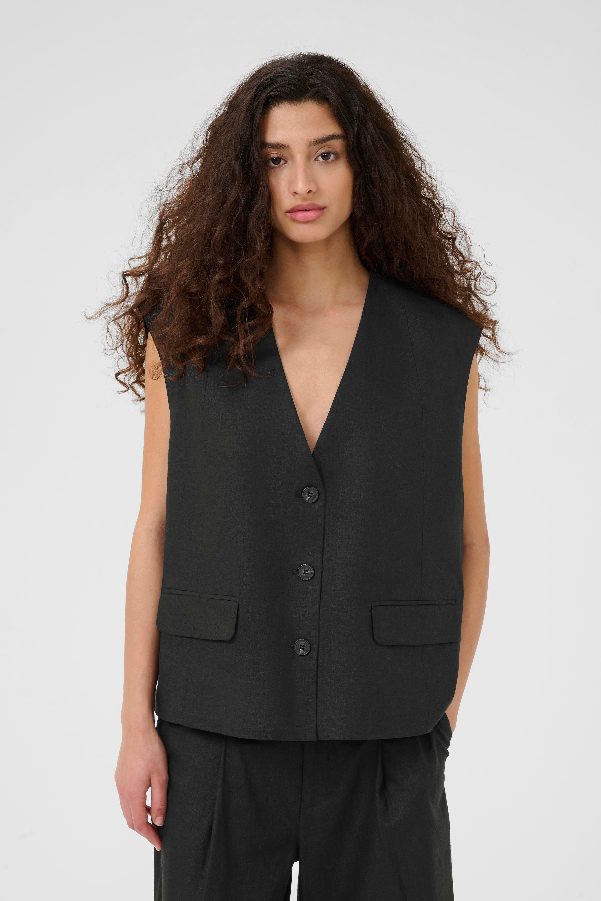 GZliane linne väst LOOKBOOK FRONT 10910239-100017