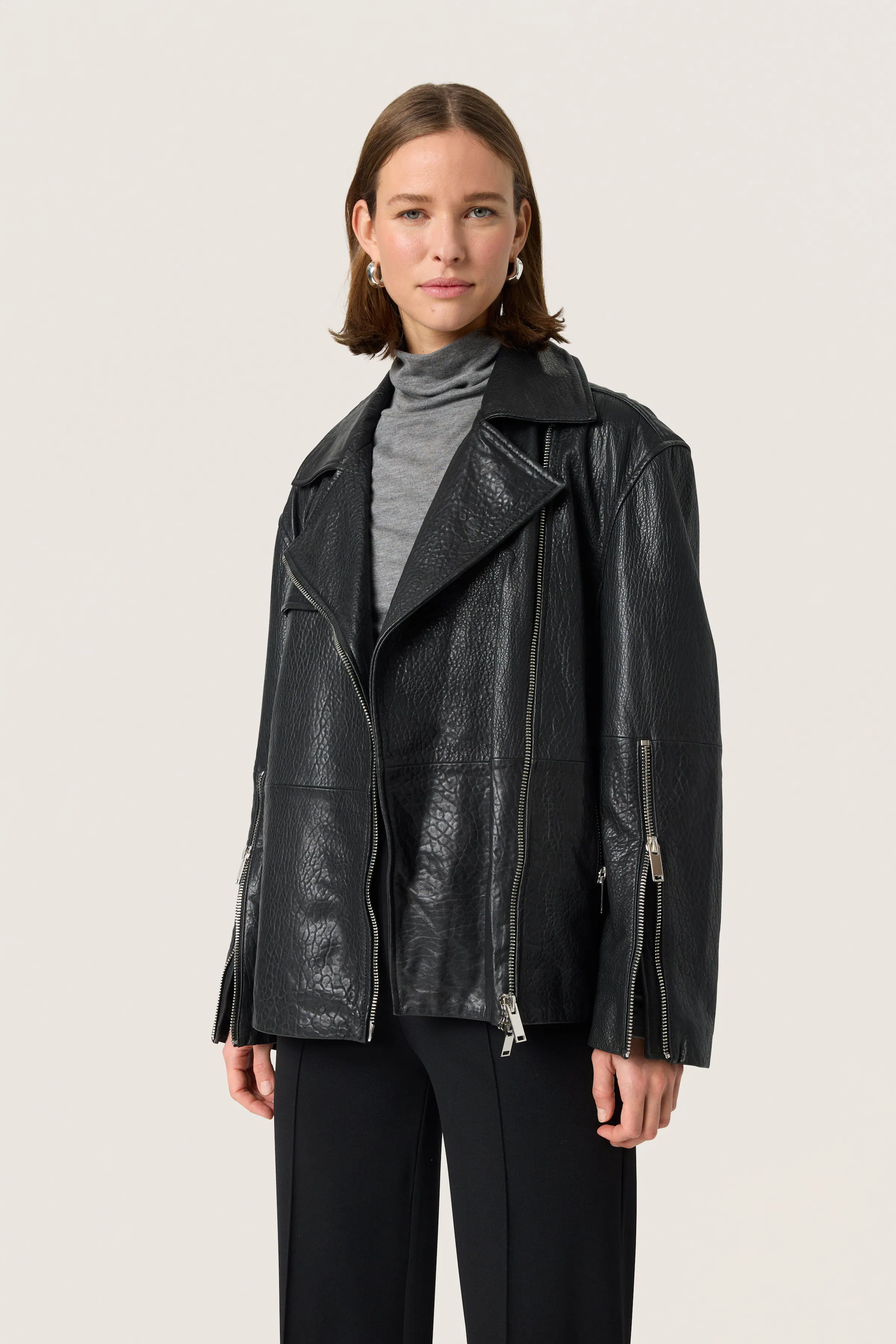 SLGinnie Leather jacket LOOKBOOK FRONT 30408277-194008
