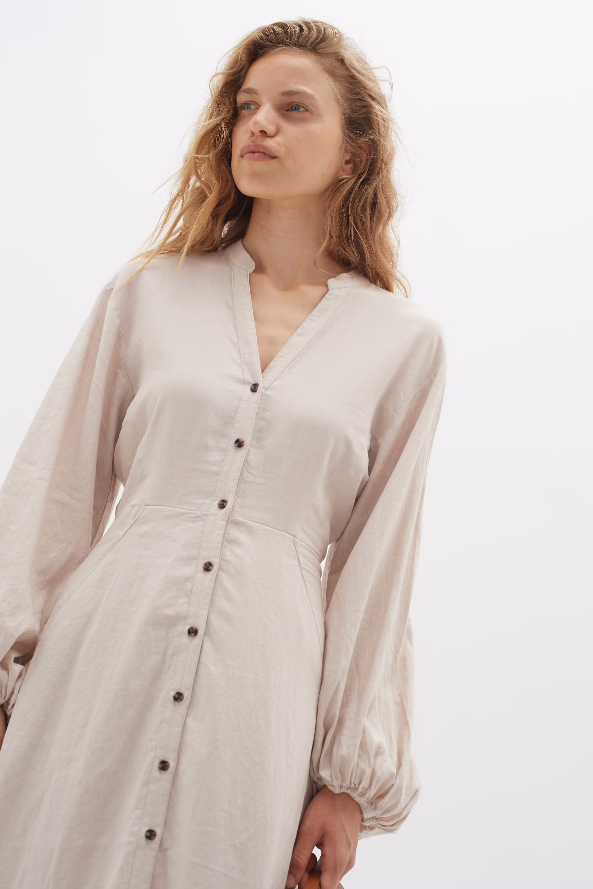 PattieIW Hør Kjole LOOKBOOK FRONT 30109186-130403