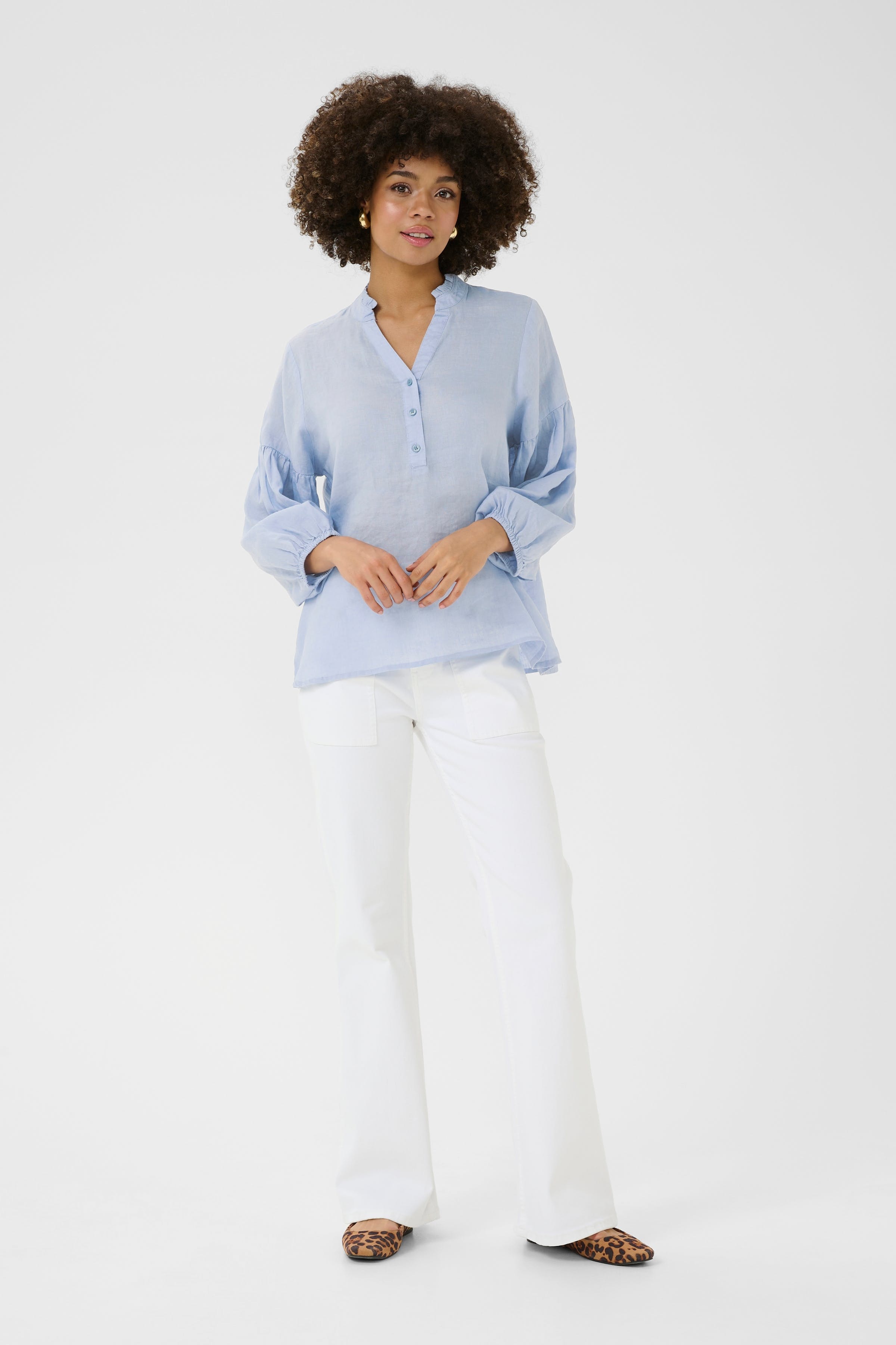 CUnyssa Blus 100% Linne  LOOKBOOK FRONT 50111695-164019