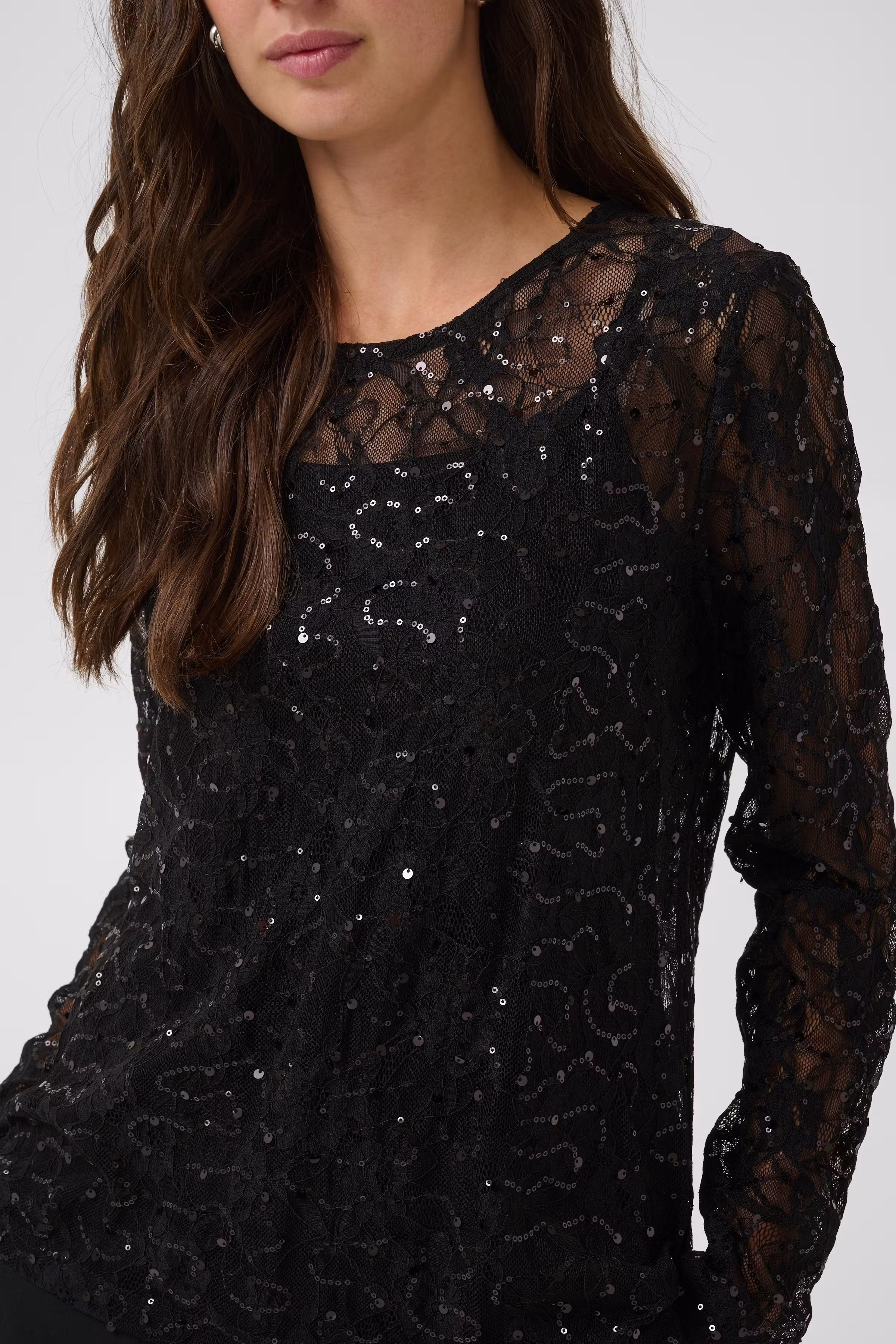 CUROBIN Spetsblus med paljetter LOOKBOOK DETAIL 50114074-194008