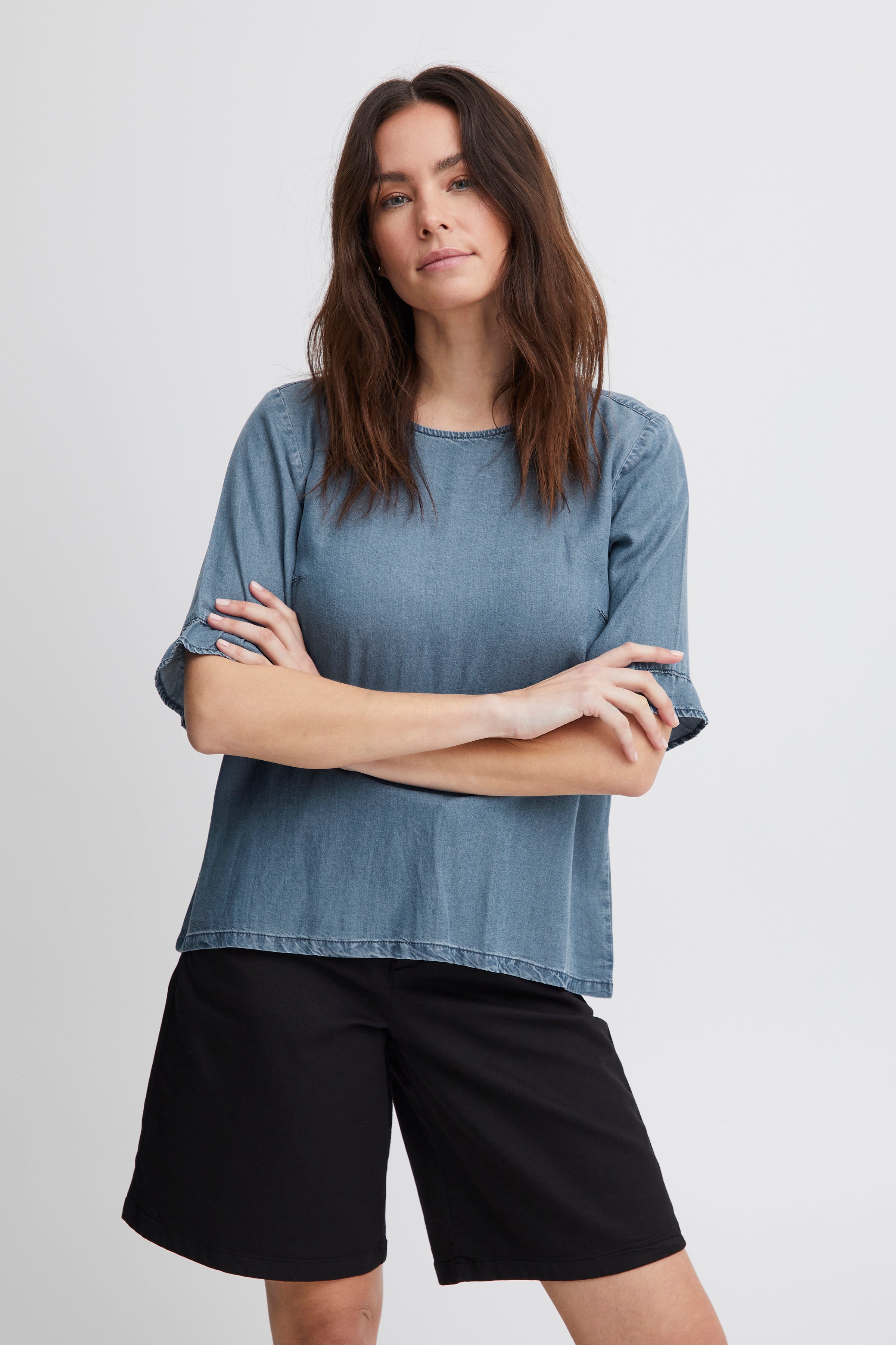 Kurzarm-Bluse LOOKBOOK FRONT 50207364-200008