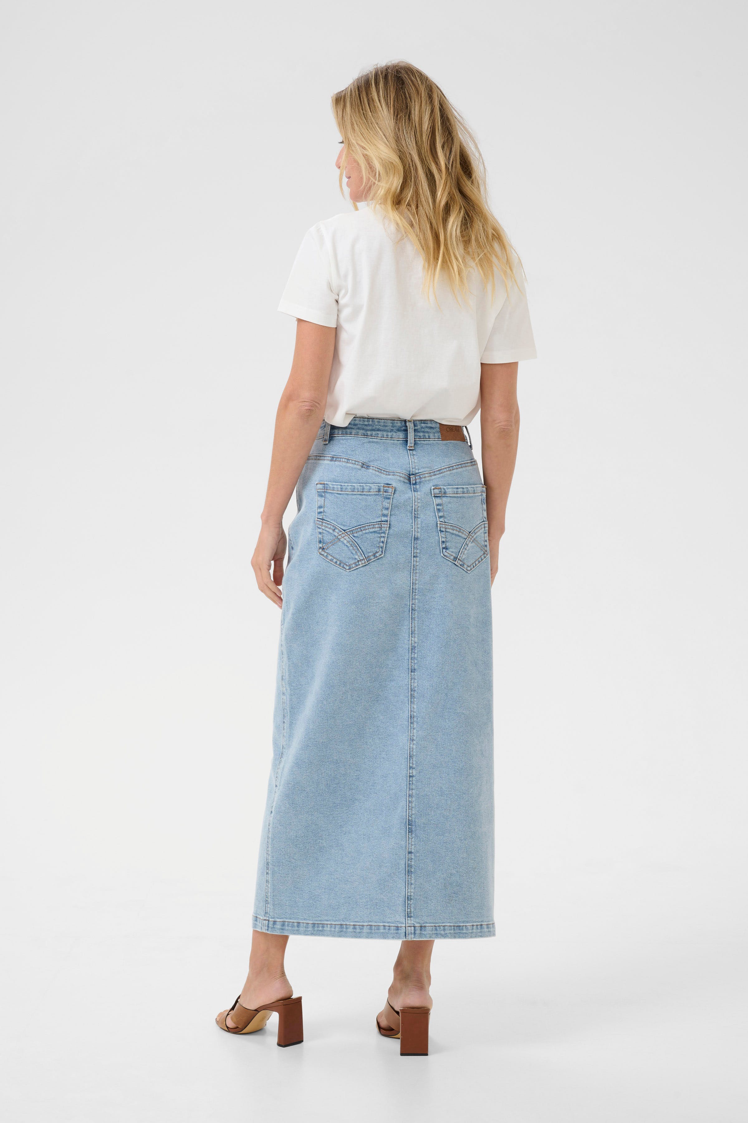CREbba Denim skirt LOOKBOOK BACK 10612261-107654