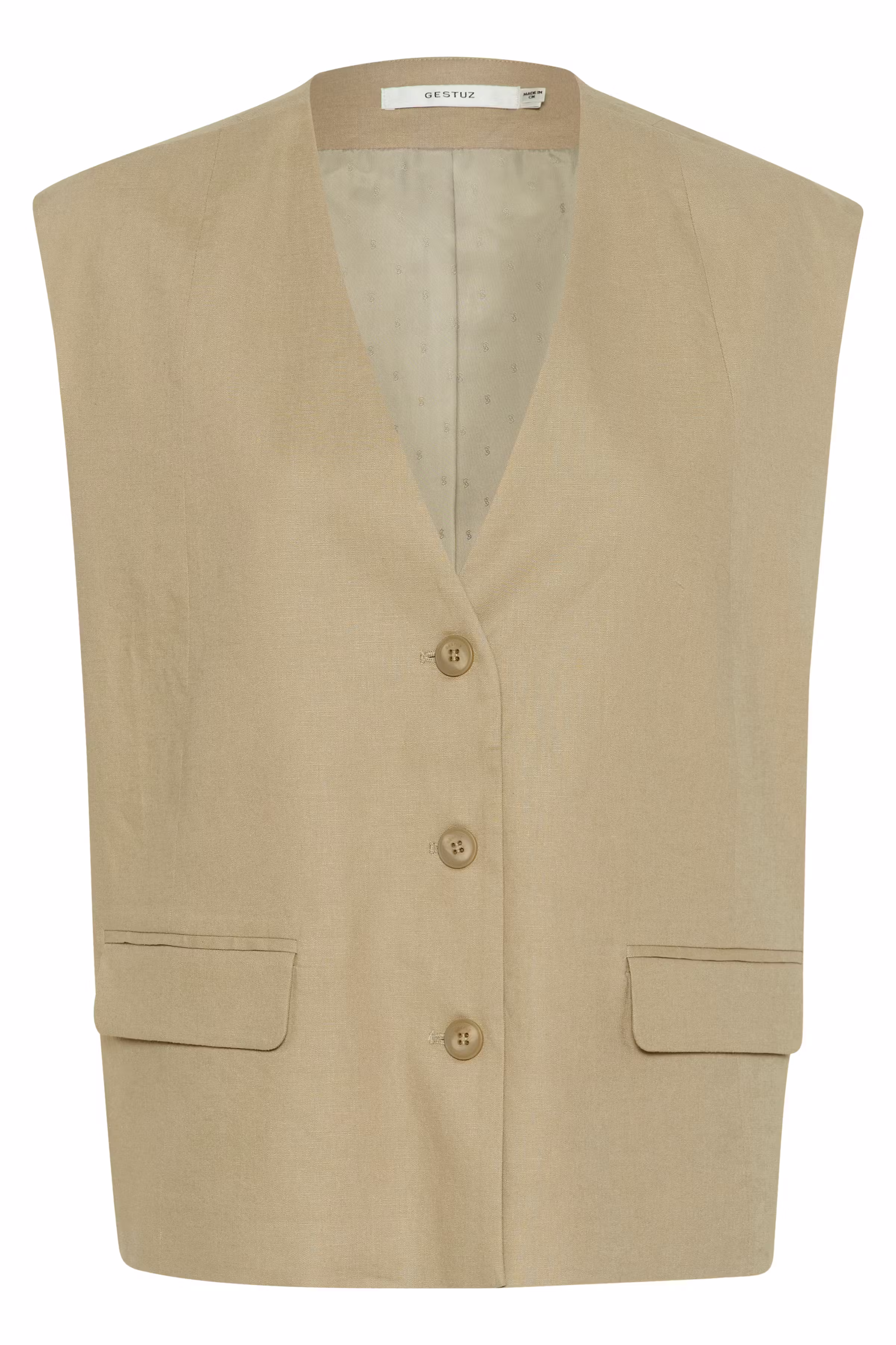 GZizza linen waistcoat PACK FRONT 10910239-170510