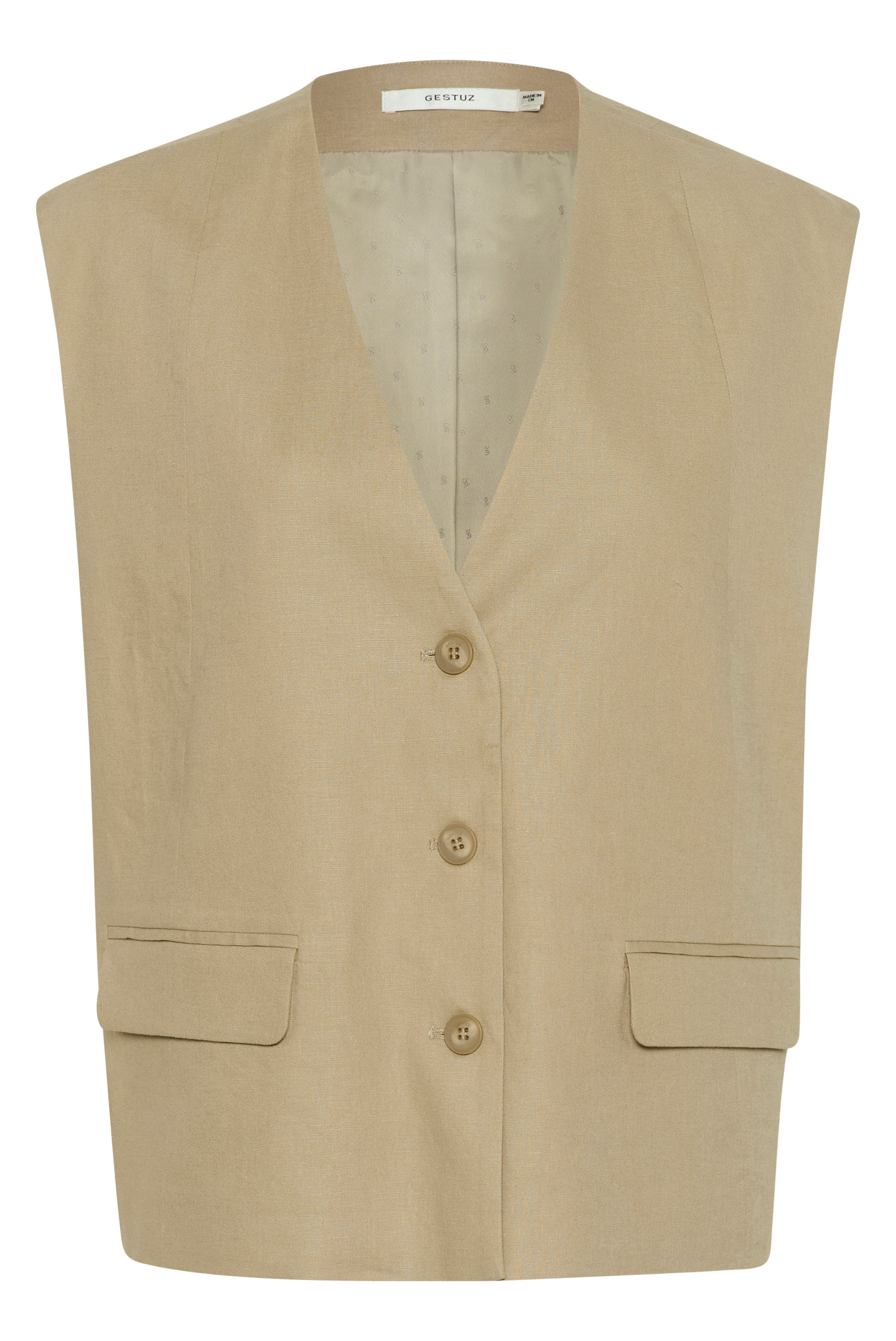GZizza linen waistcoat PACK FRONT 10910239-110601
