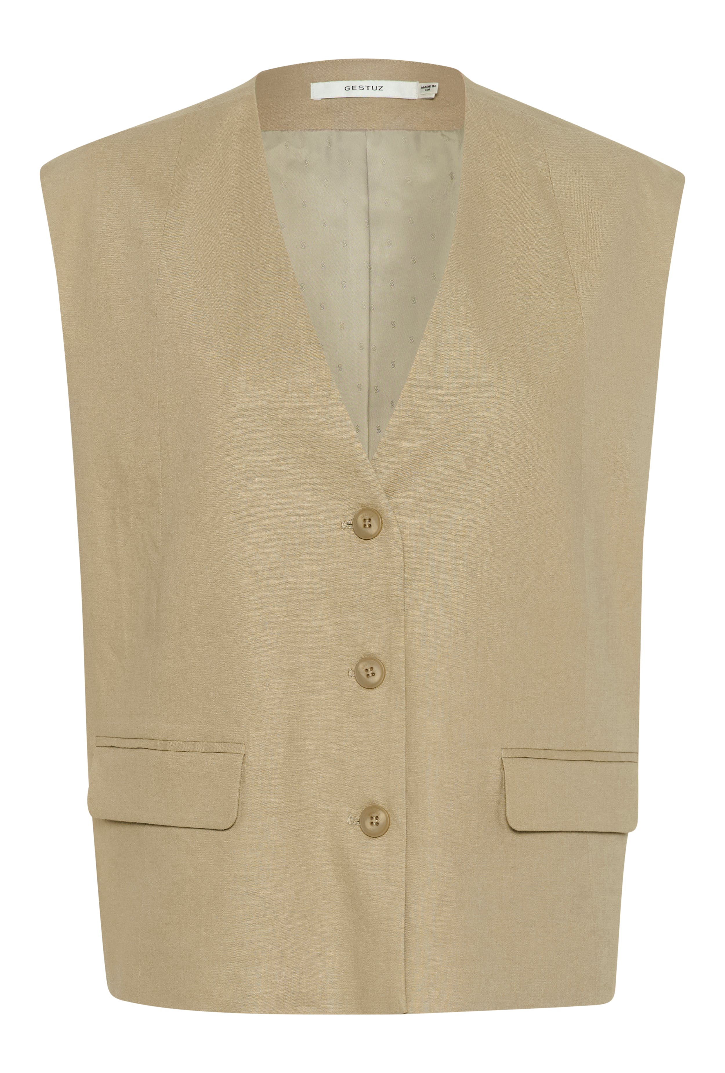 GZizza linen waistcoat PACK FRONT 10910239-170510