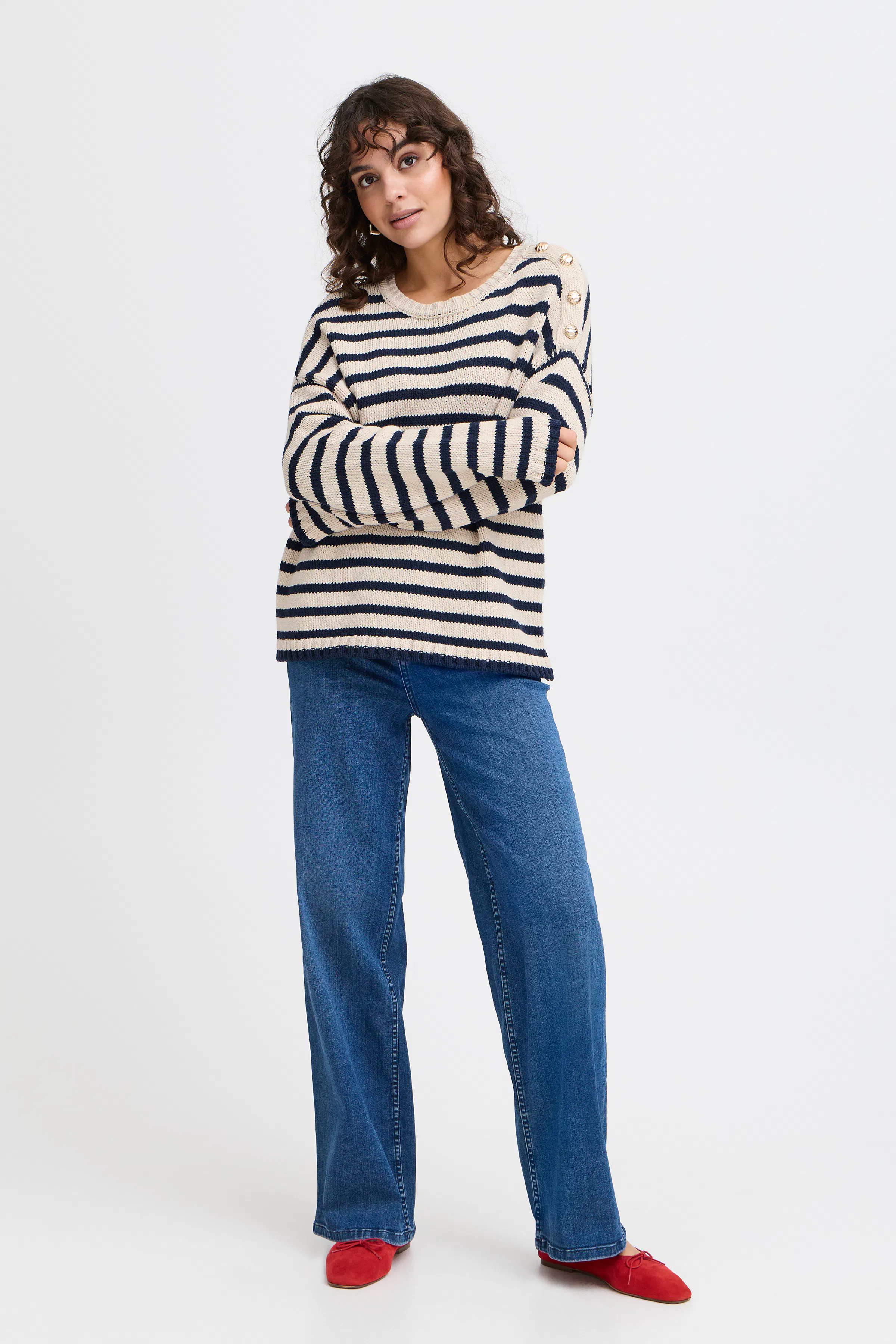 FRBELINDA PU 1 Strikket pullover LOOKBOOK FRONT 20615112-204025