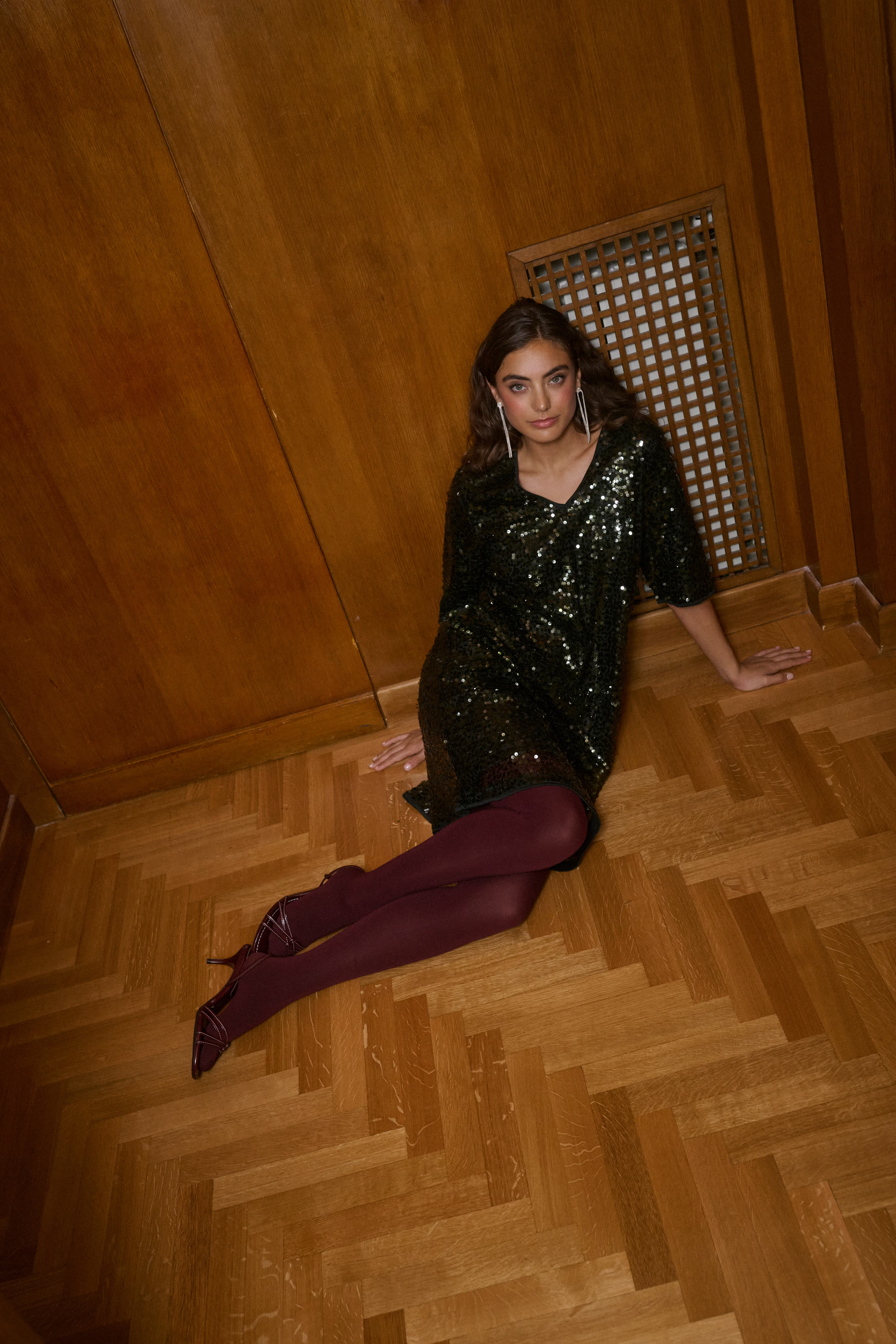 CUmelia Dark green Sequin dress LOCATION NONE 50112480-190515