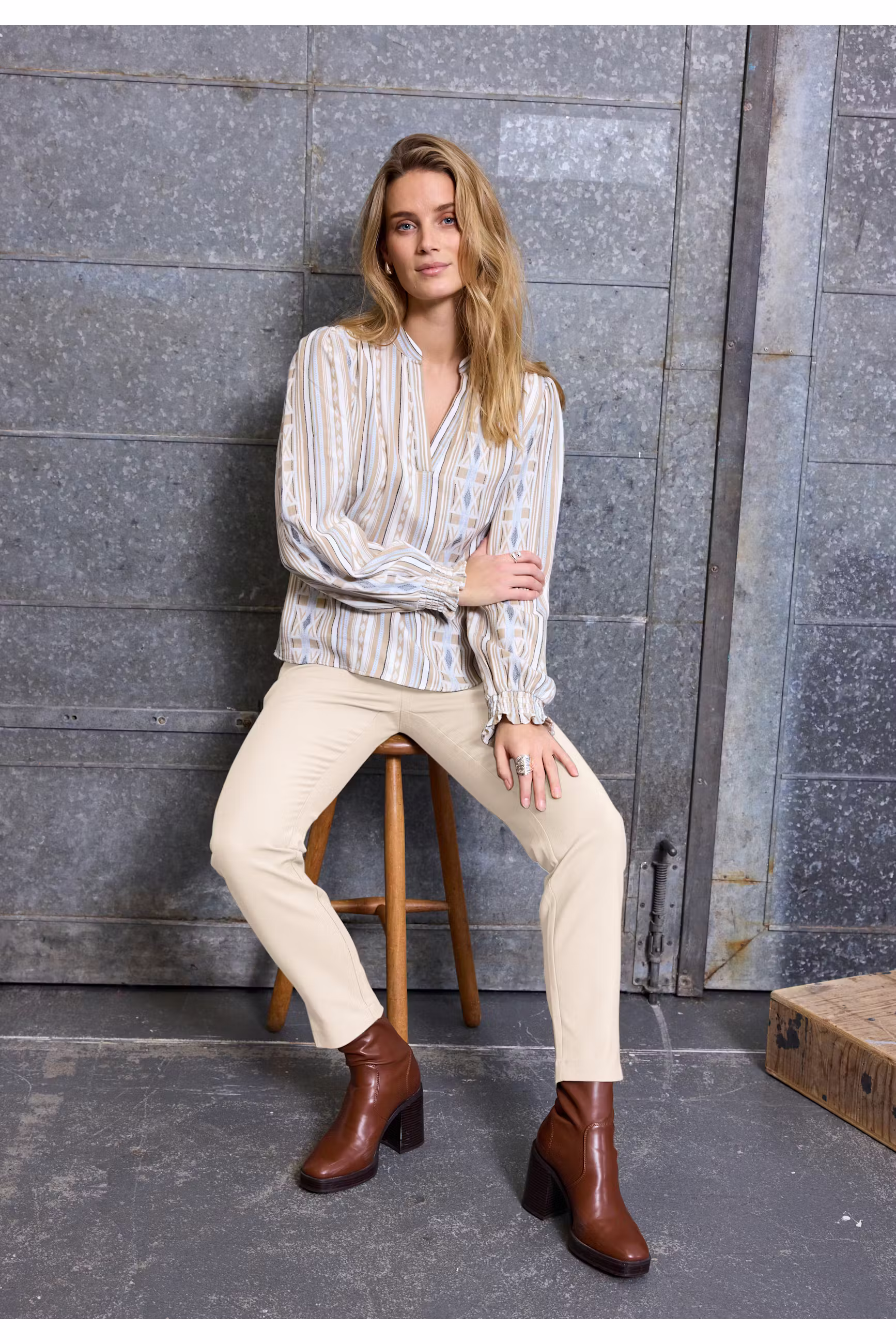 PZBINDY High Waist, Ankle Skinny Leg Bukser LOCATION NONE 50210331-161103