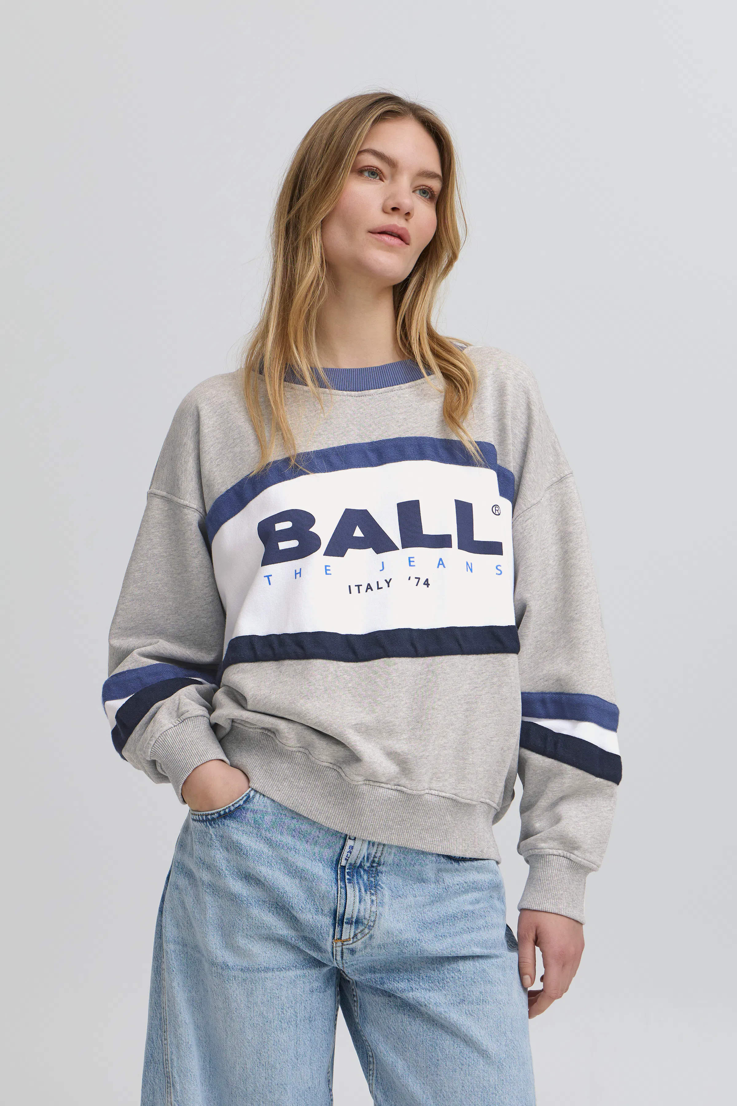 BALUCA Sweatshirt in windward blue cotton | BALL ORIGINAL