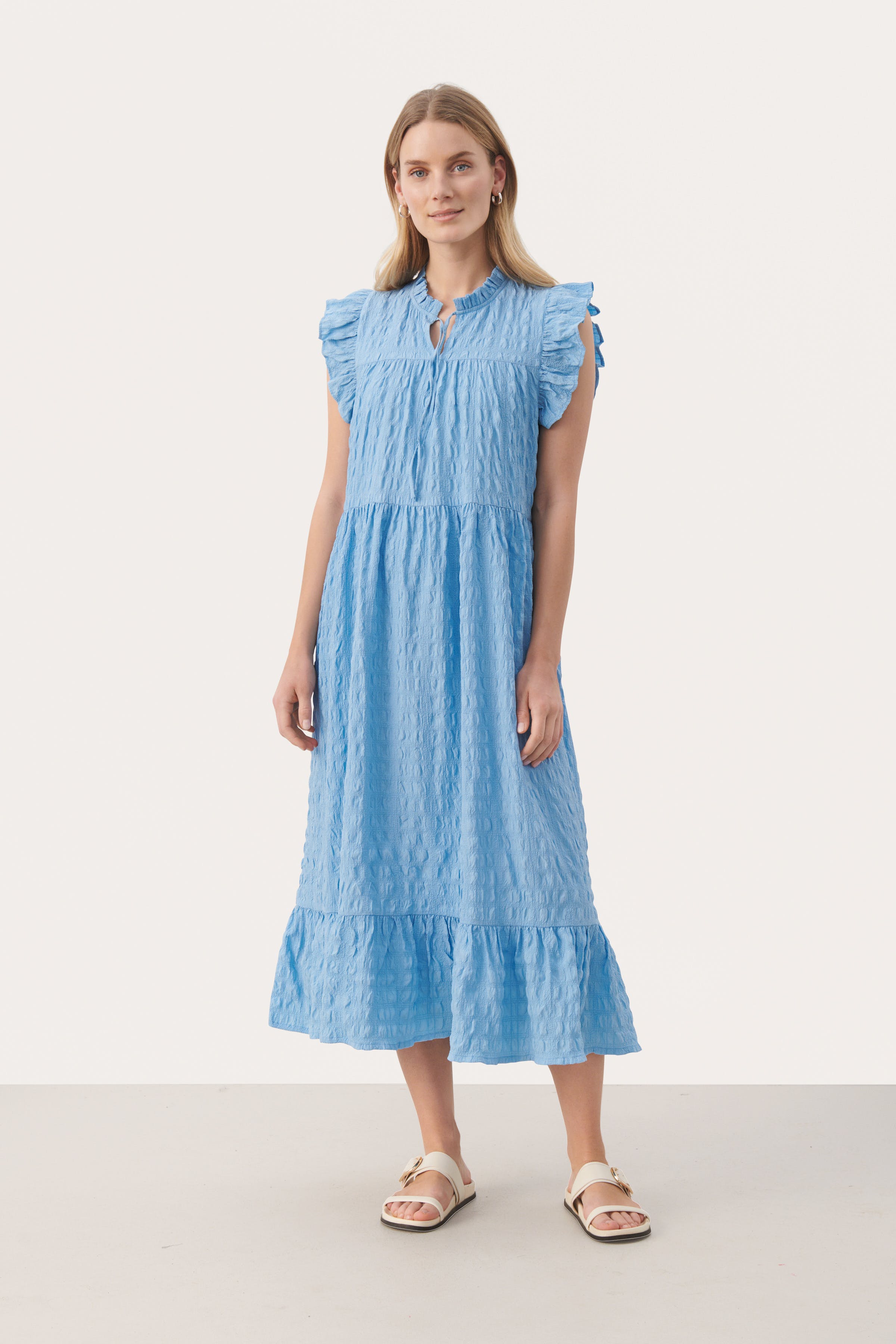 GimalinaPW Lange jurk met ruches LOOKBOOK FRONT 30308987-164120