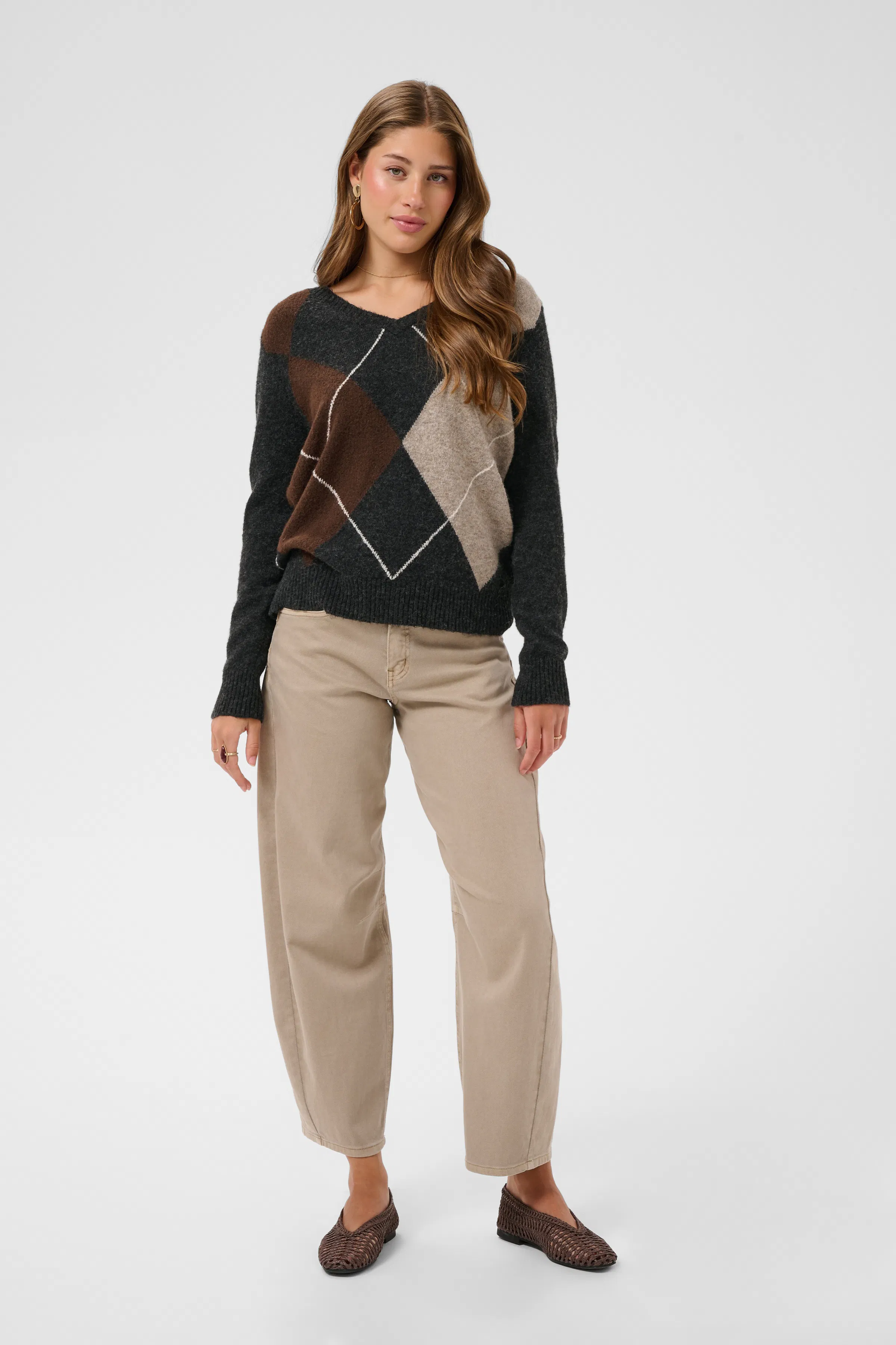 CRHope Argyle striktrøje LOOKBOOK FRONT 10615298-100120