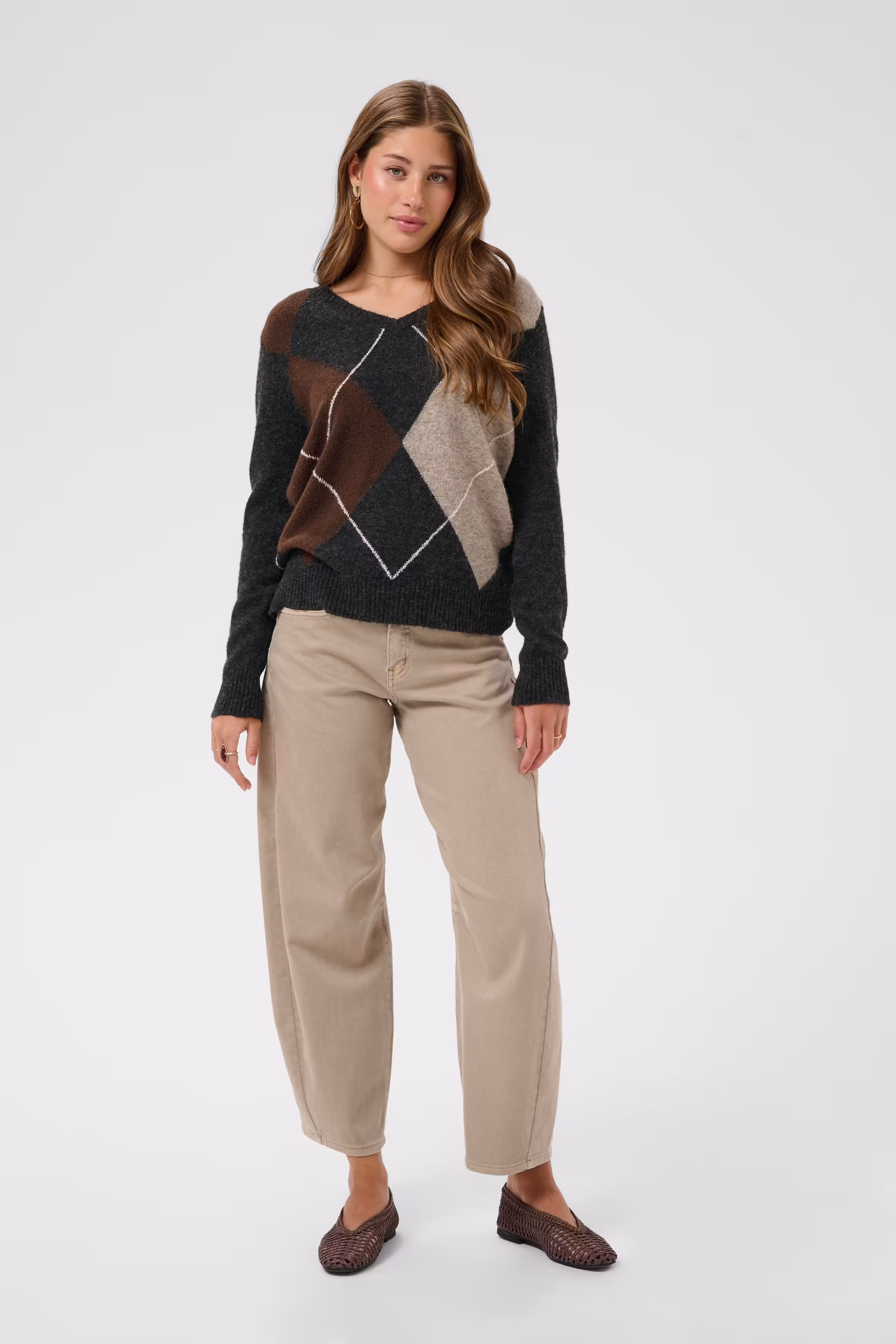 CRHope Argyle striktrøje LOOKBOOK FRONT 10615298-100120