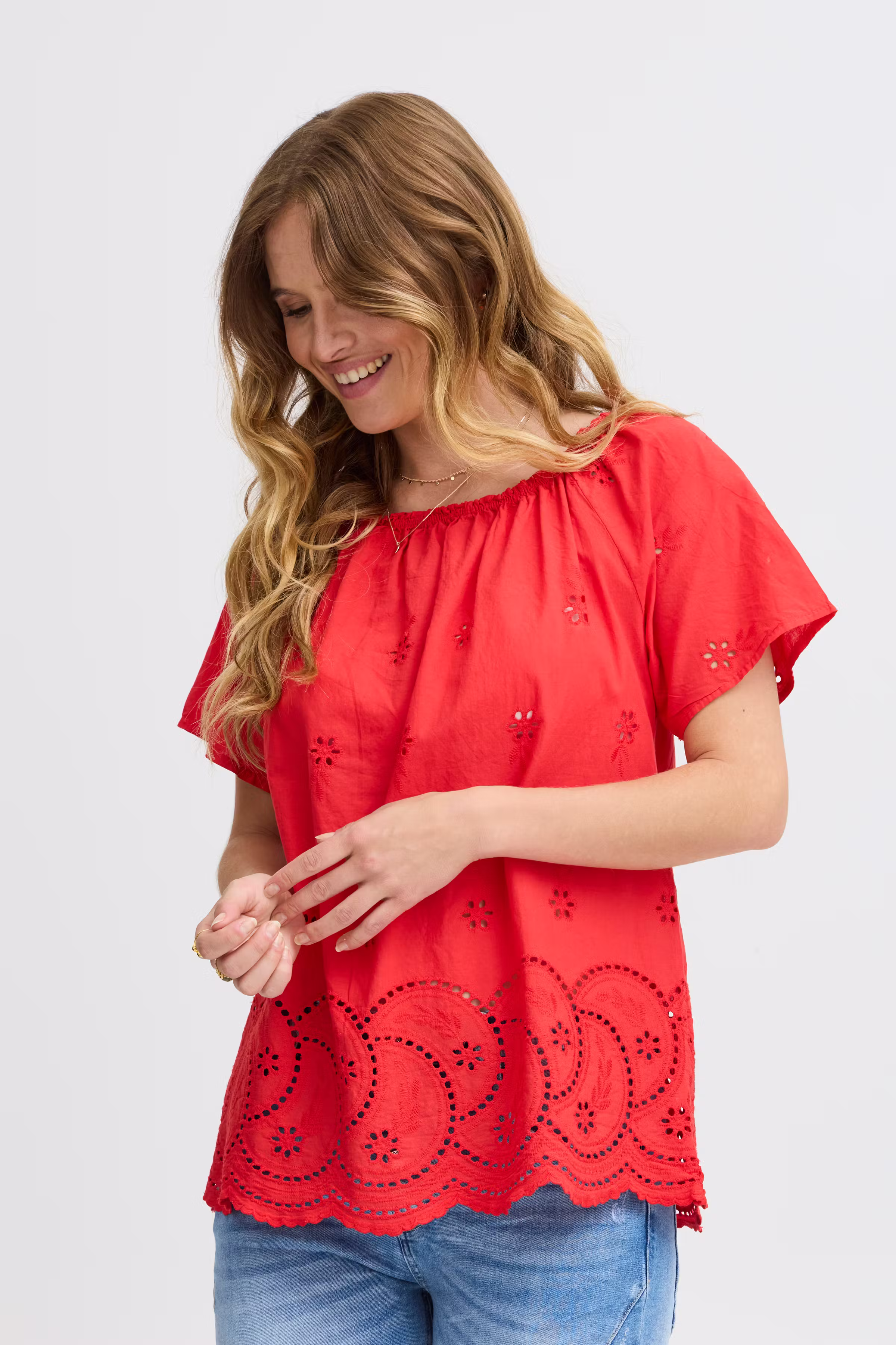 Kortermet bluse LOOKBOOK FRONT 22100598-171663