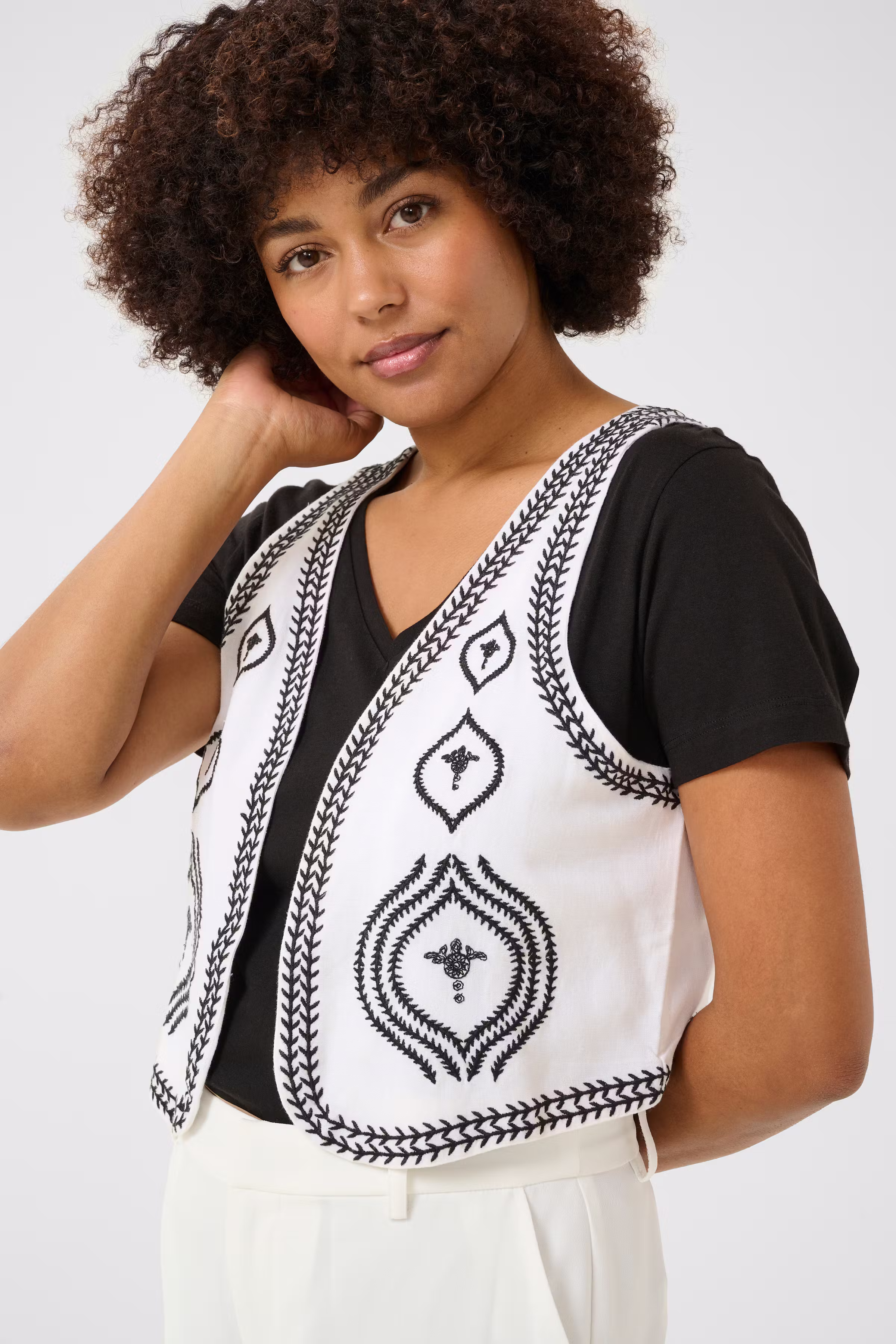 CRManju Linnen vest LOOKBOOK DETAIL 10614078-108036