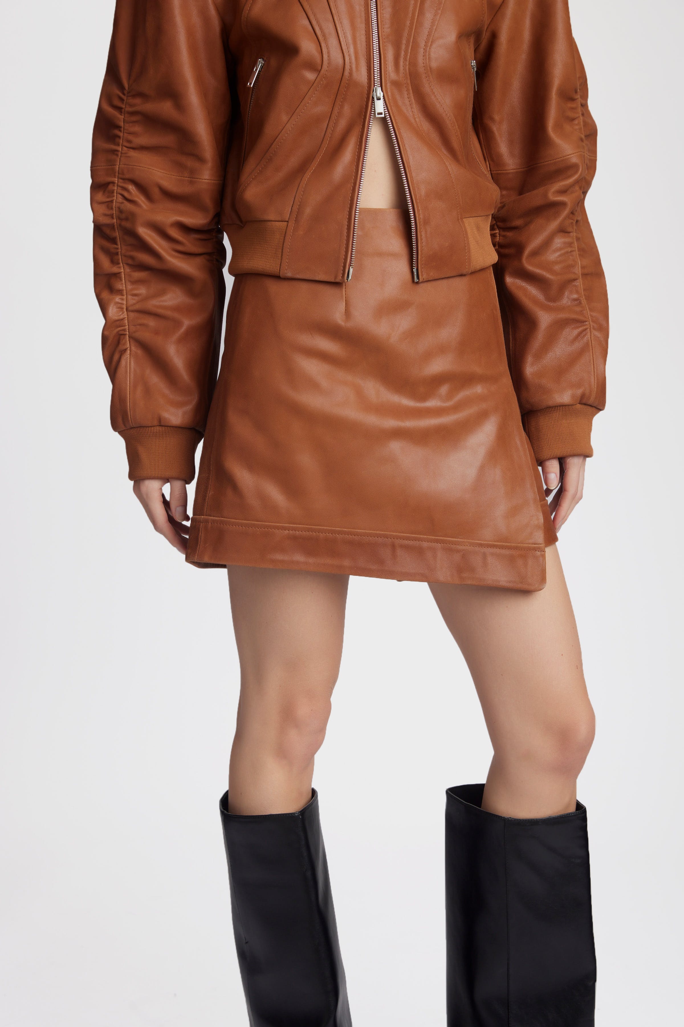 EllinaGZ Leather skirt LOOKBOOK FRONT 10909535-102284