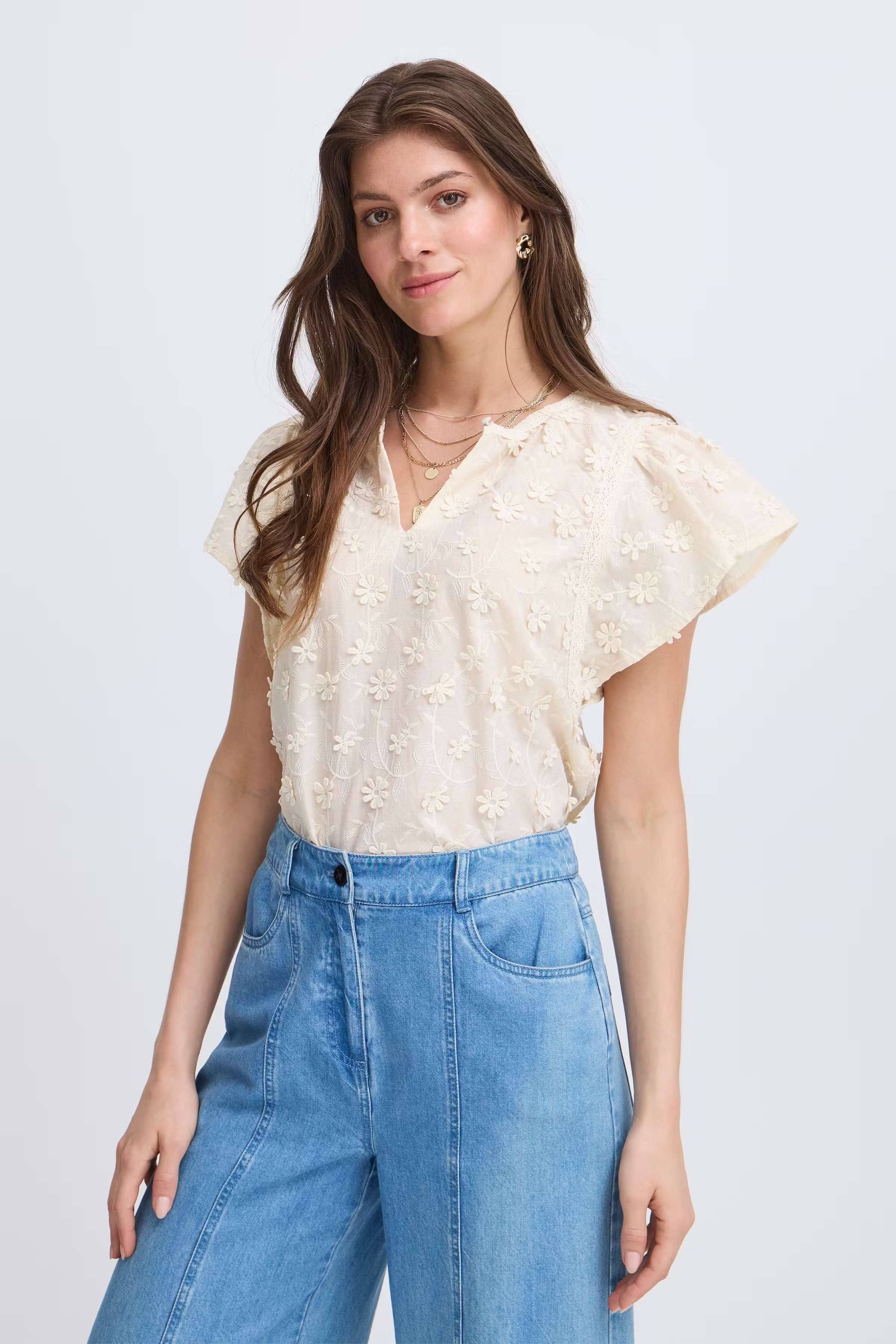 IRLIANE Blouse with short sleeve LOCATION NONE 20122626-130905